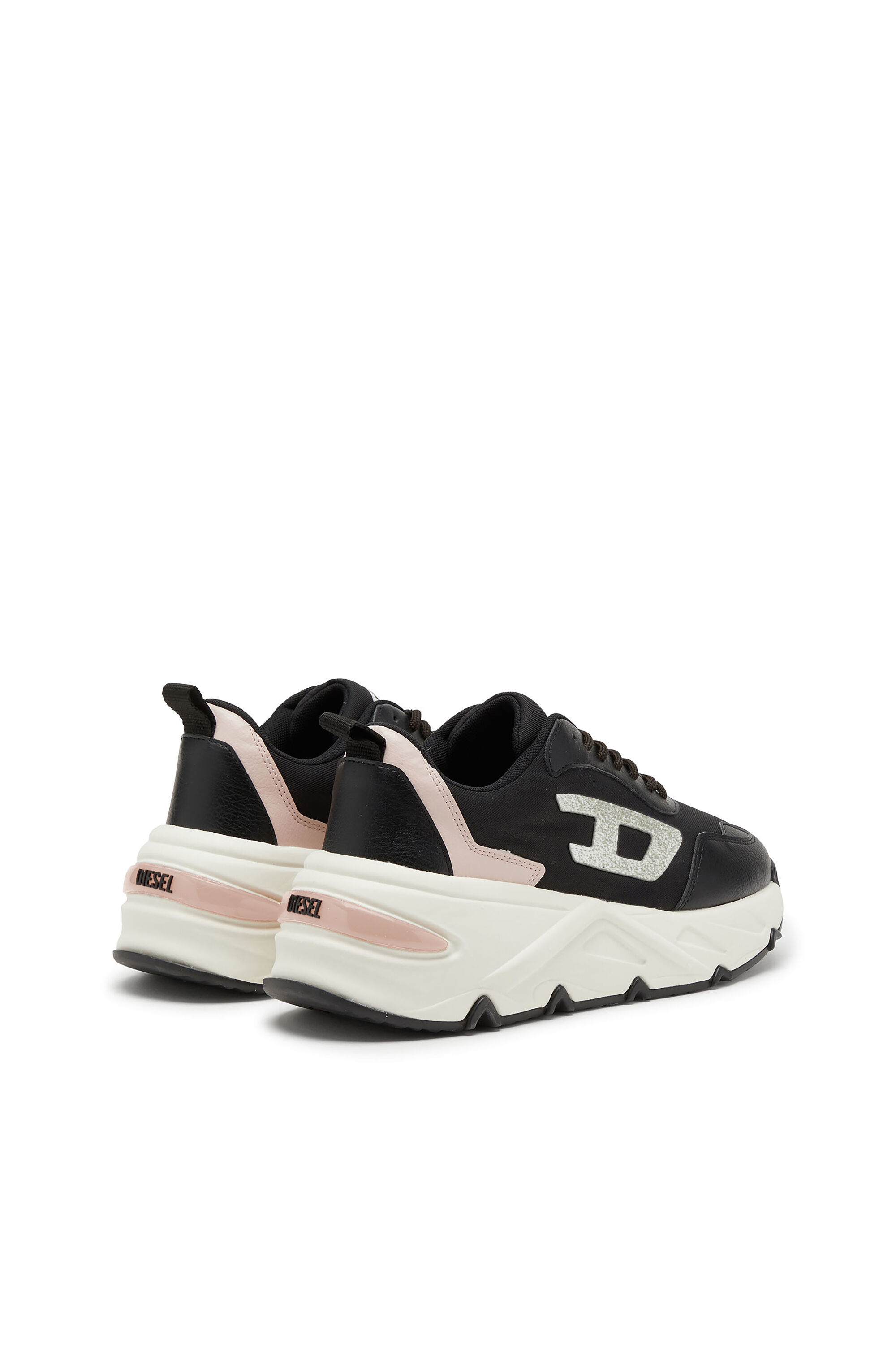Diesel - S-SAVANNAH TULU W, Woman's S-Savannah Sneakers with Diesel logo in Black/Pink - 3