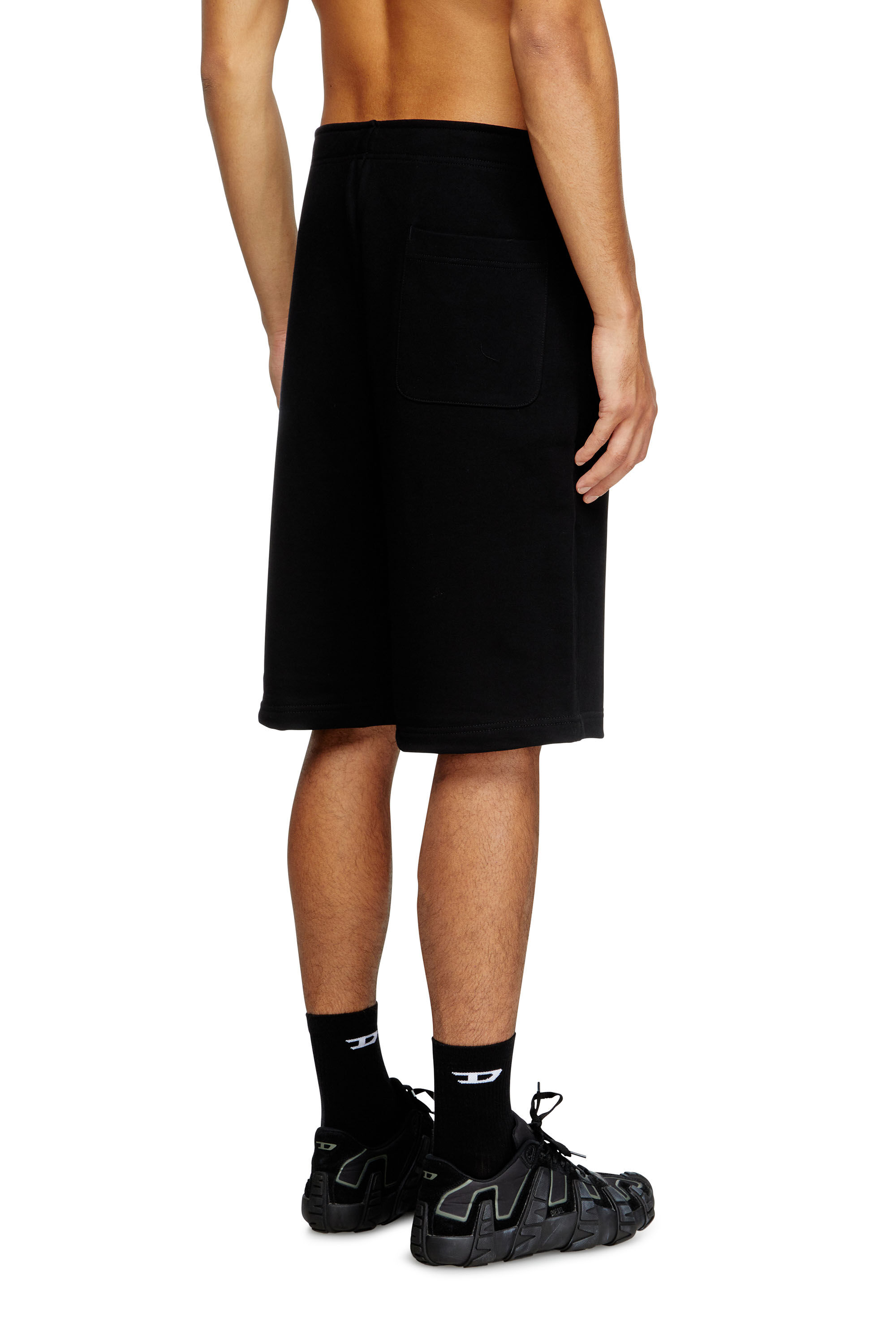 Diesel - P-MARSHY-OD, Man's Sweat shorts with injection molded logo in Black - 4