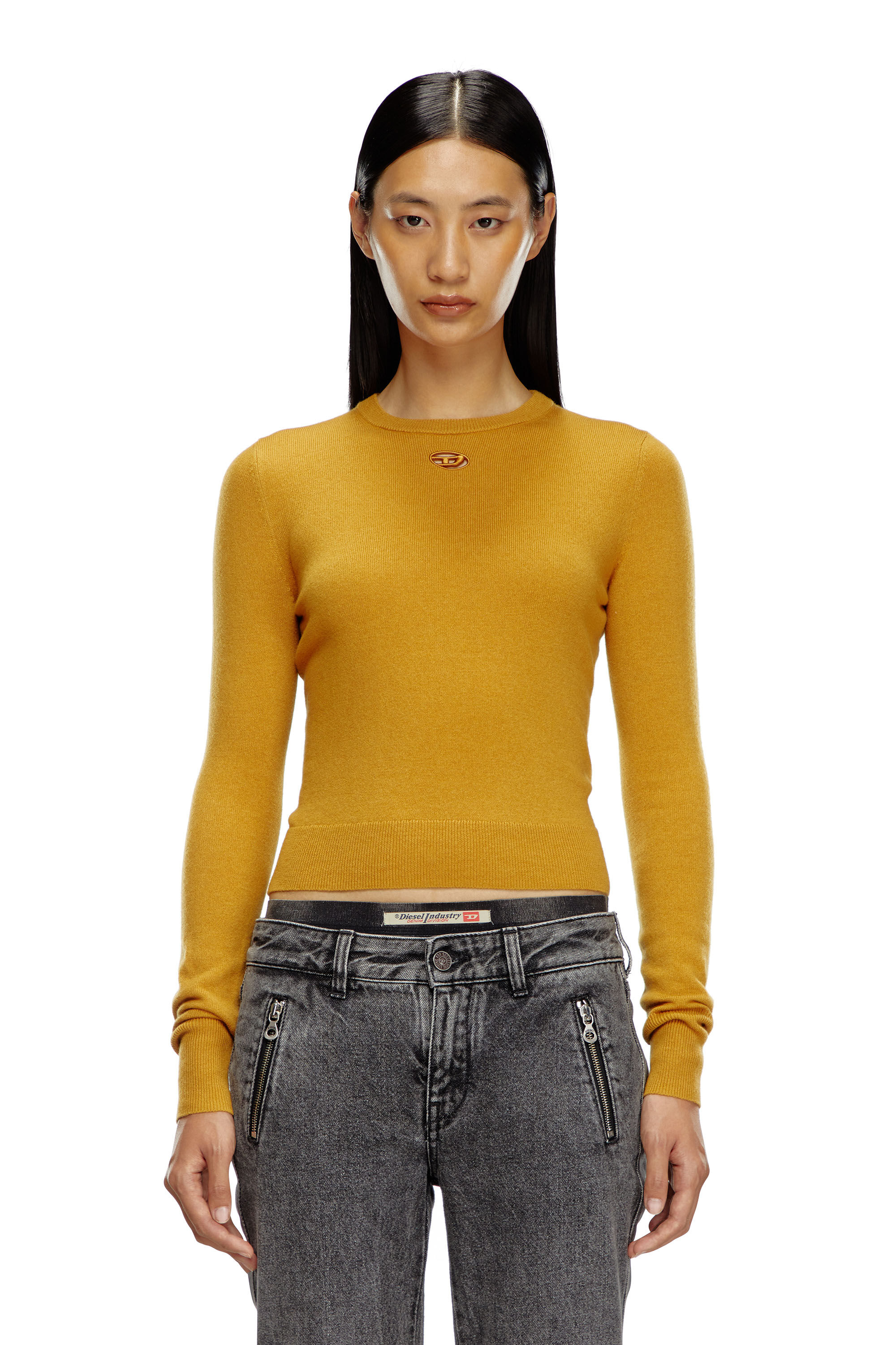 Diesel - M-AREESAX, Woman's Wool and cashmere top in Light Brown - 3