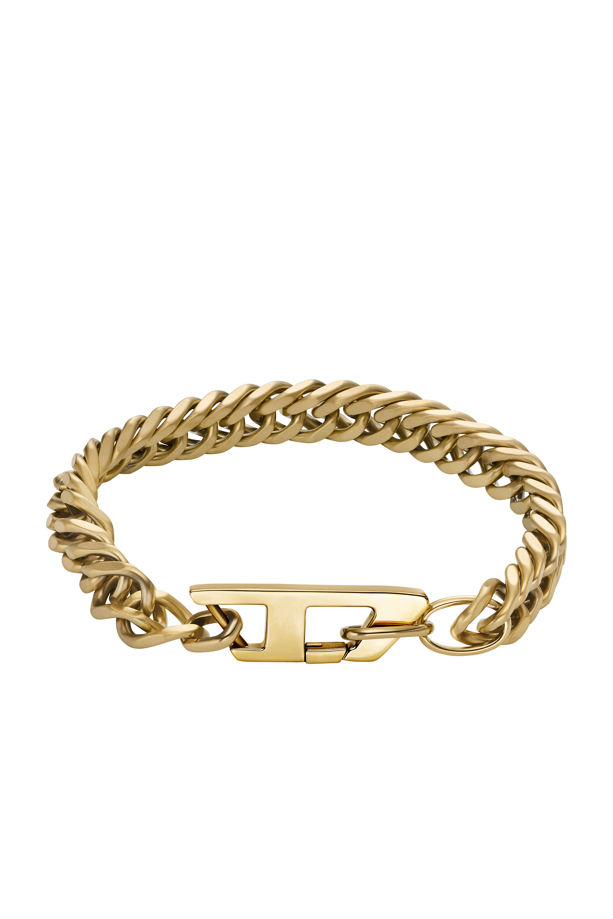 Women's Matte Gold-Tone Stainless Steel Chain Bracelet