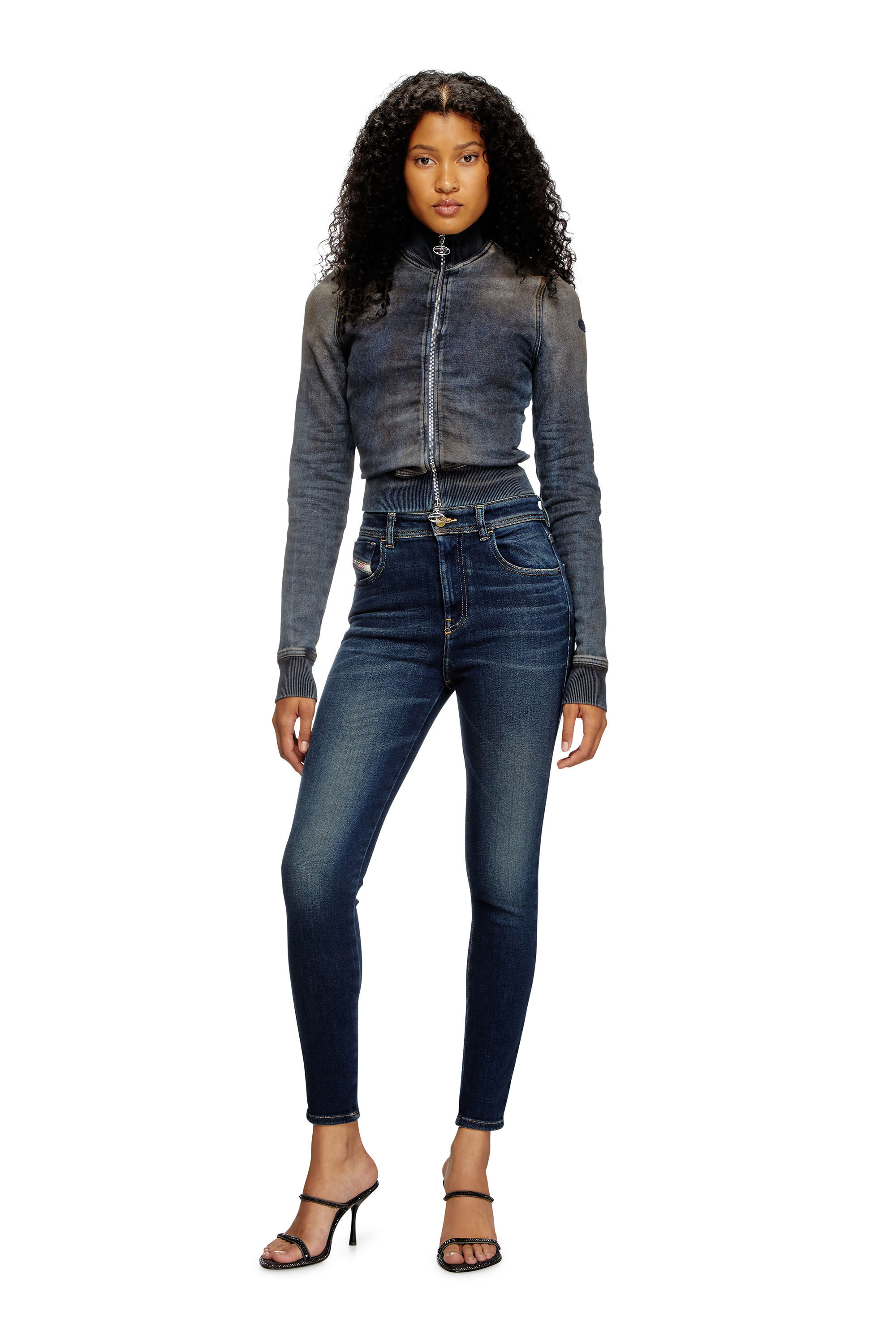 Diesel - Woman's Super skinny Jeans 1984 Slandy-High 09J11, Dark Blue - 1