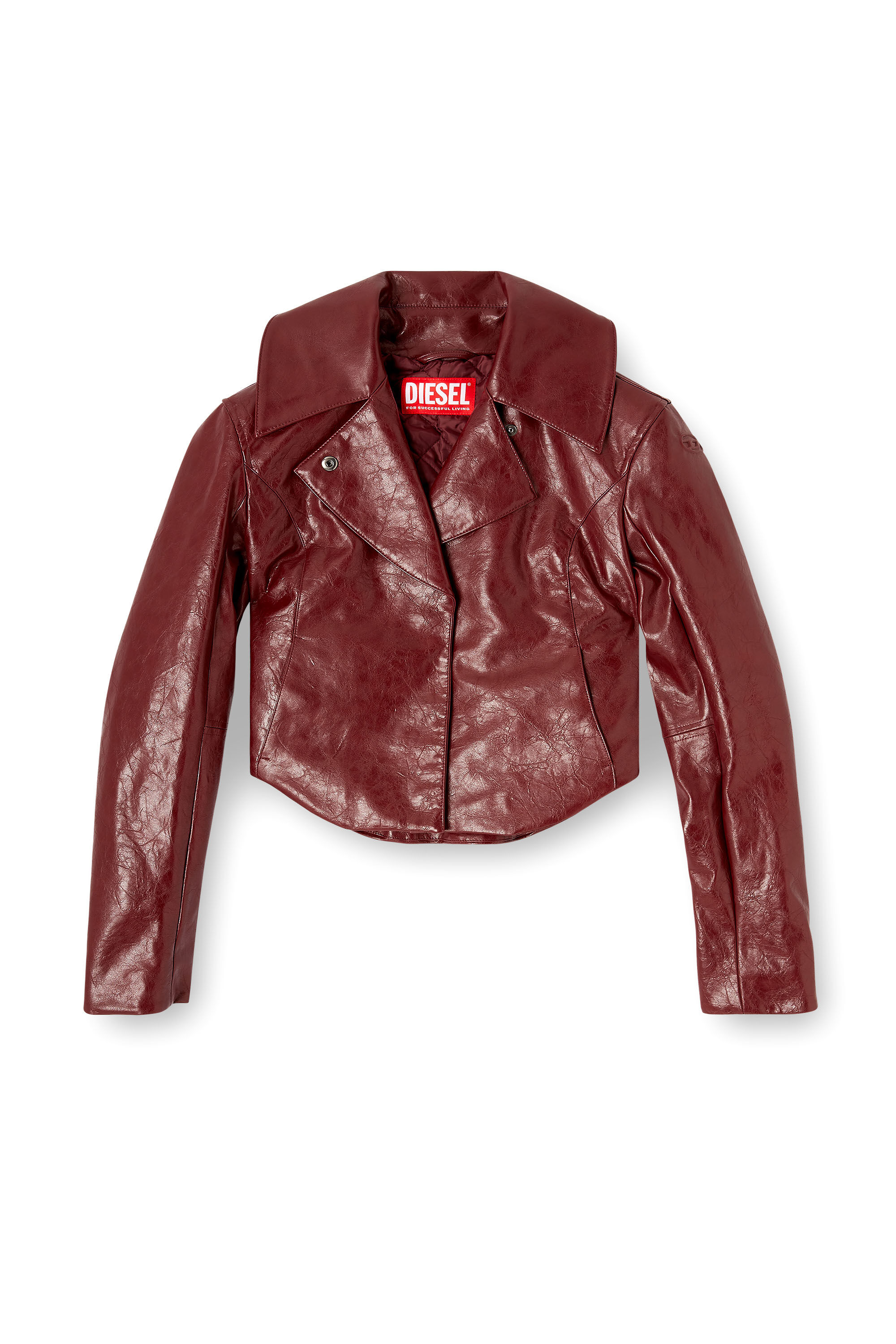 Women's Tailored jacket in coated fabric | Red | Diesel {{Country}}