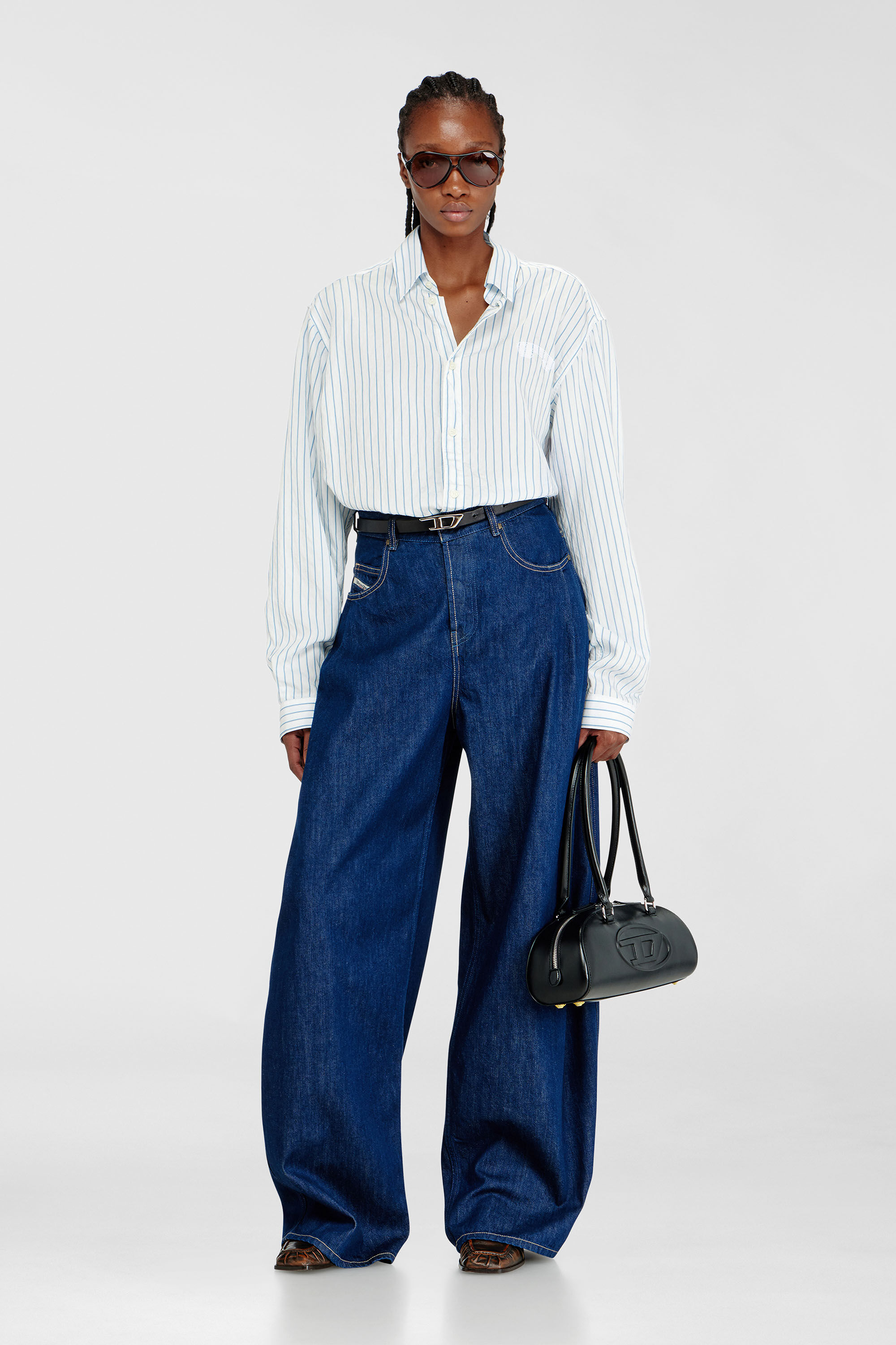 Diesel - Woman's Relaxed Jeans 1987 D-Khelz 09Q09, Dark Blue - 1