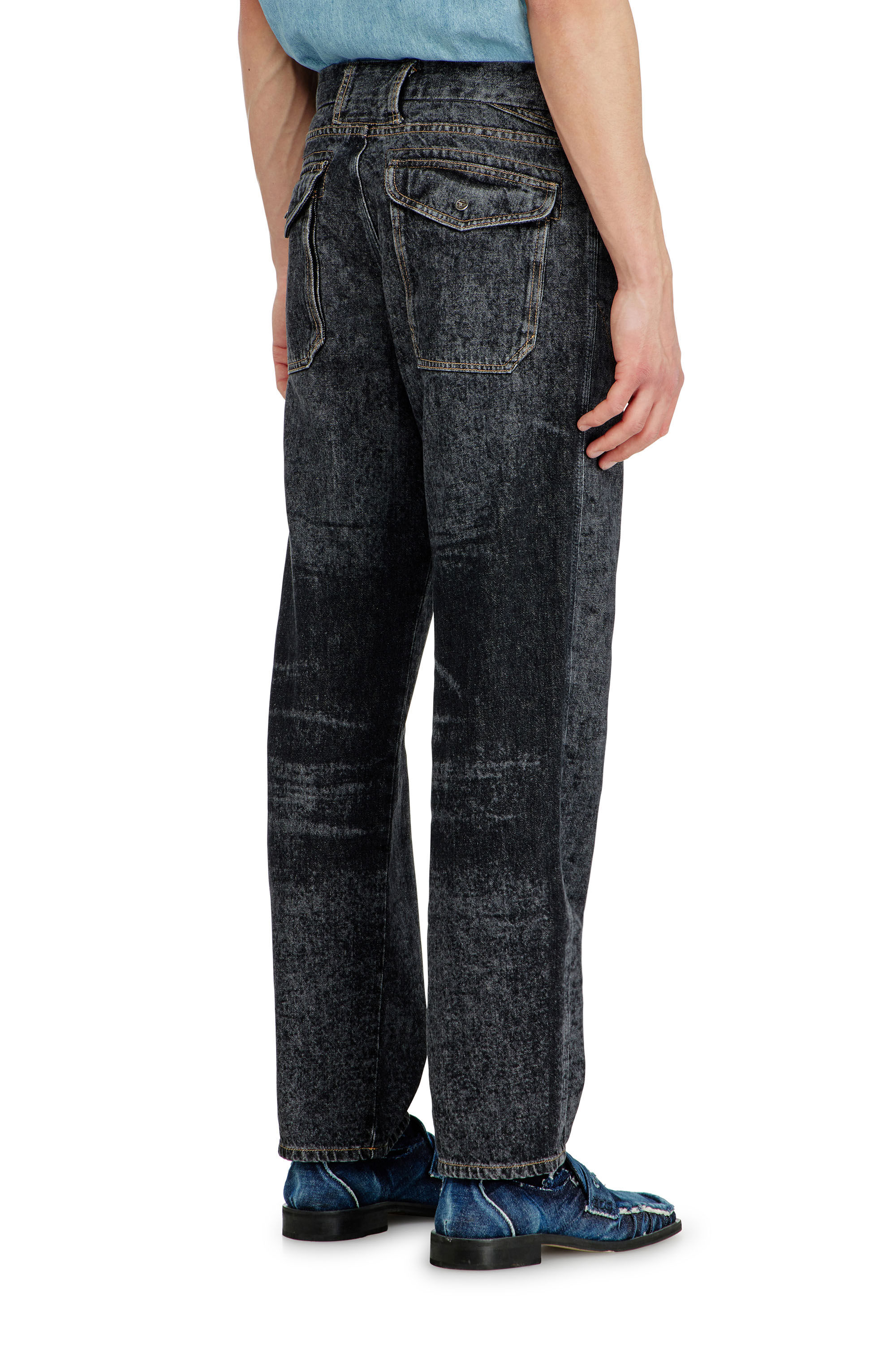 Diesel - Man's Relaxed Jeans D-Marcus 09Q24, Black/Dark grey - 5