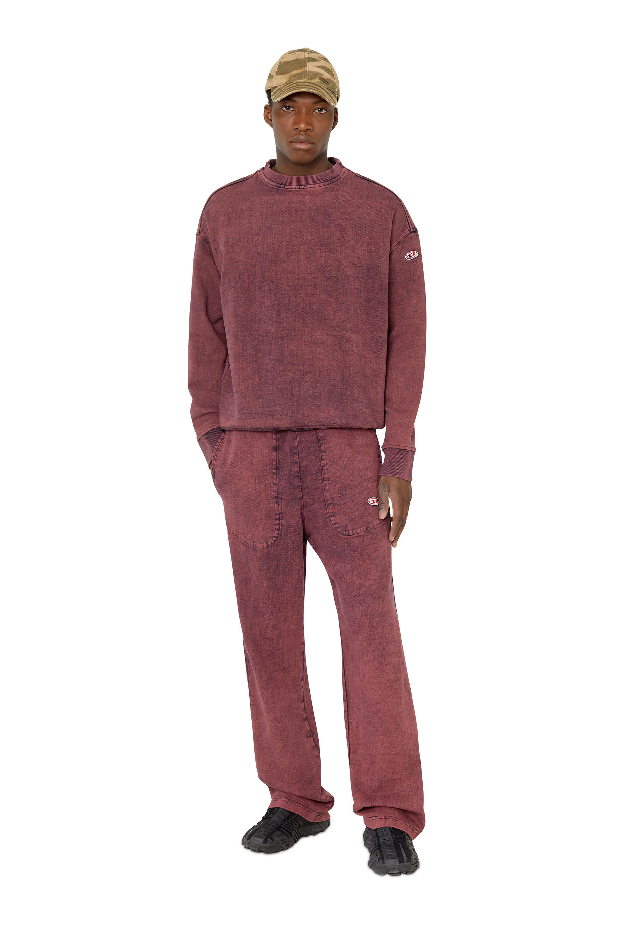 Diesel - D-Martians Track Denim 09E32 Straight, Red - Image 1
