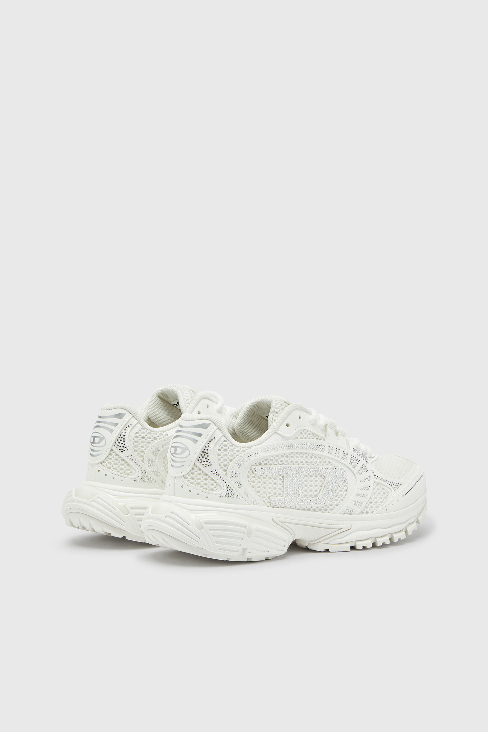 Diesel - S-PRO-V-DENSE LOW W, Woman's S-Pro-V-Dense - Mesh sneakers with crystals in White - 3