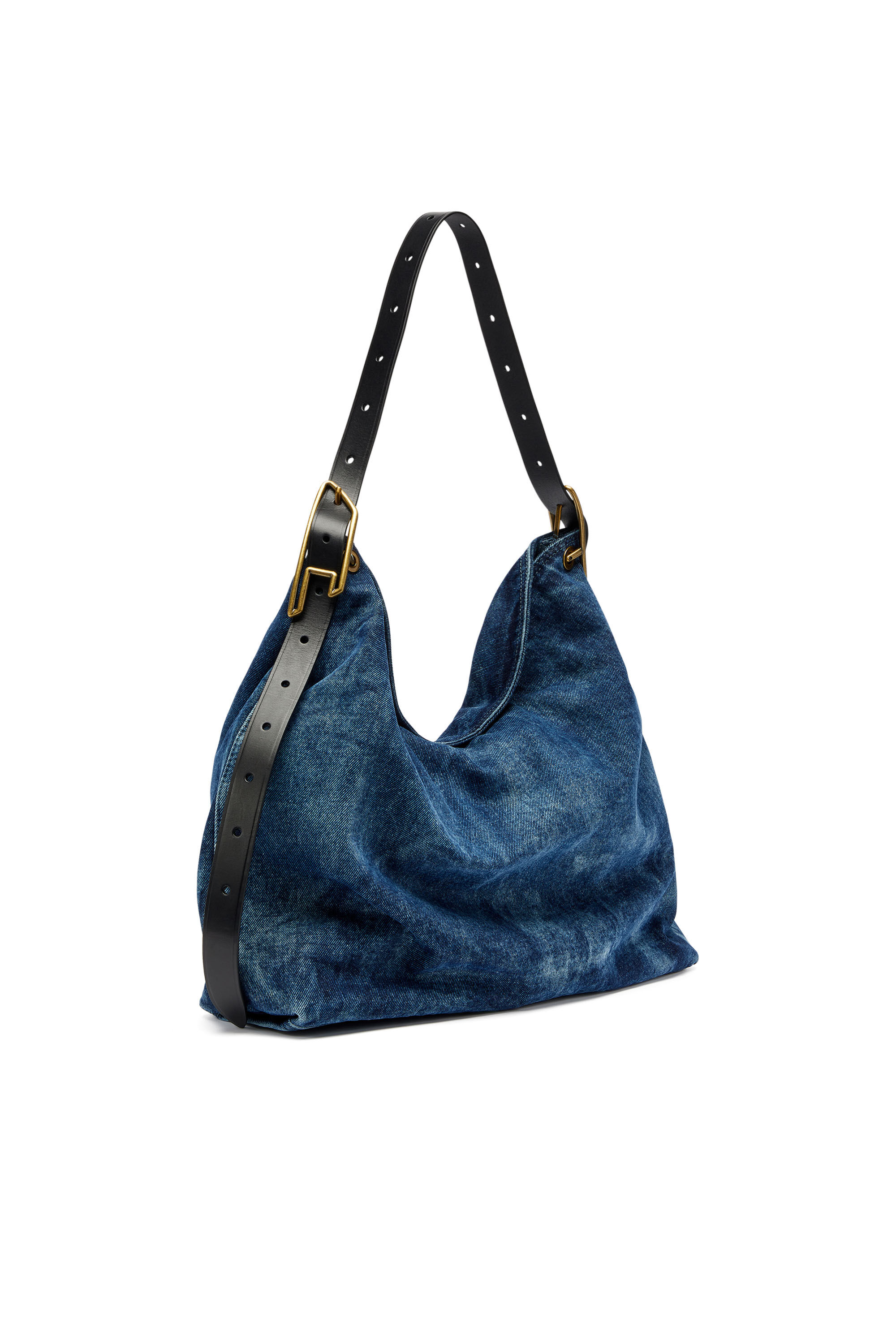 Diesel - D-LINE HOBO L, Woman's D-Line-Denim hobo bag in Medium blue - 7