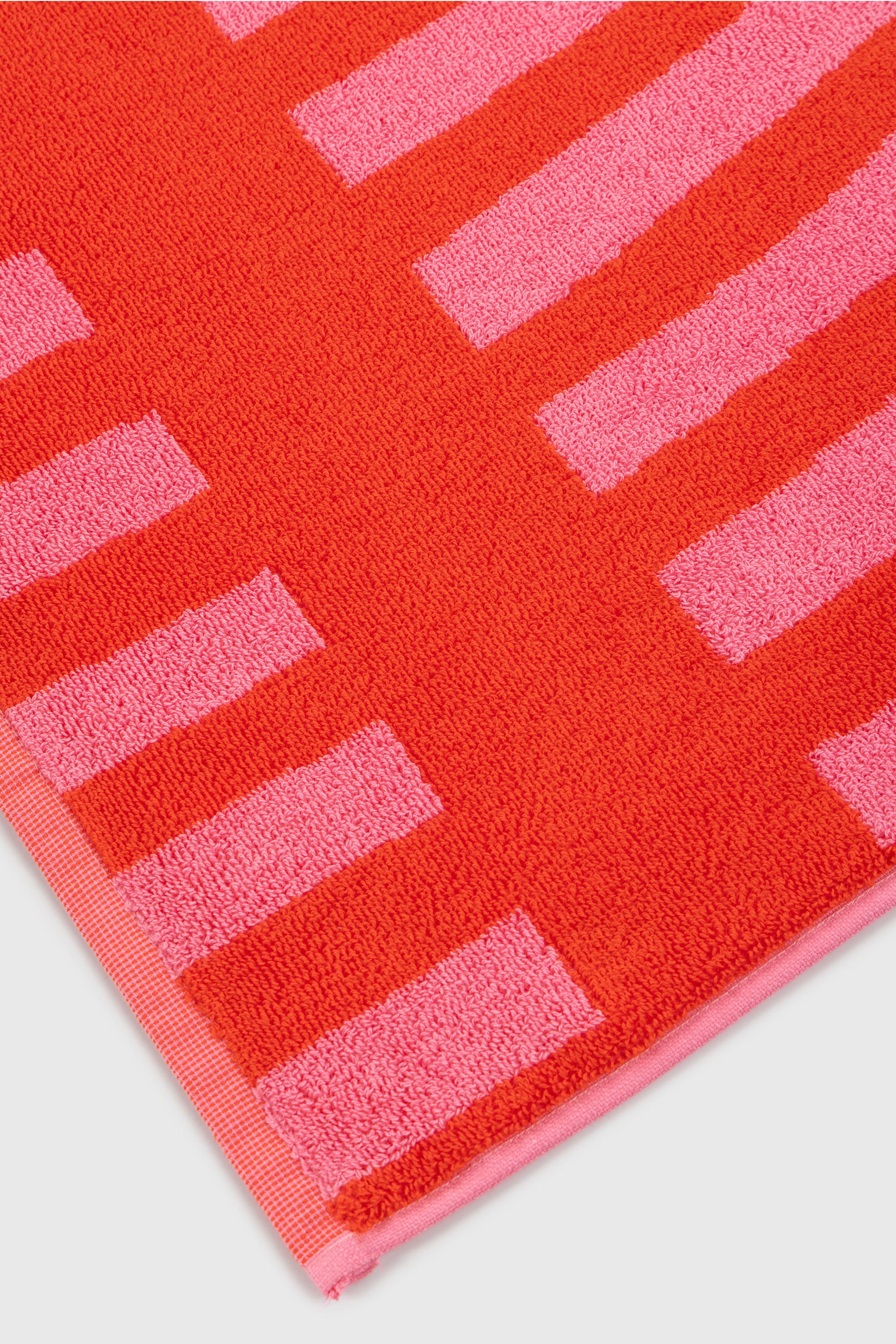 Diesel - 1018163  STRIPES PINK/RED TOWEL, Unisex's Terry towel 100x180 cm in Red - 2