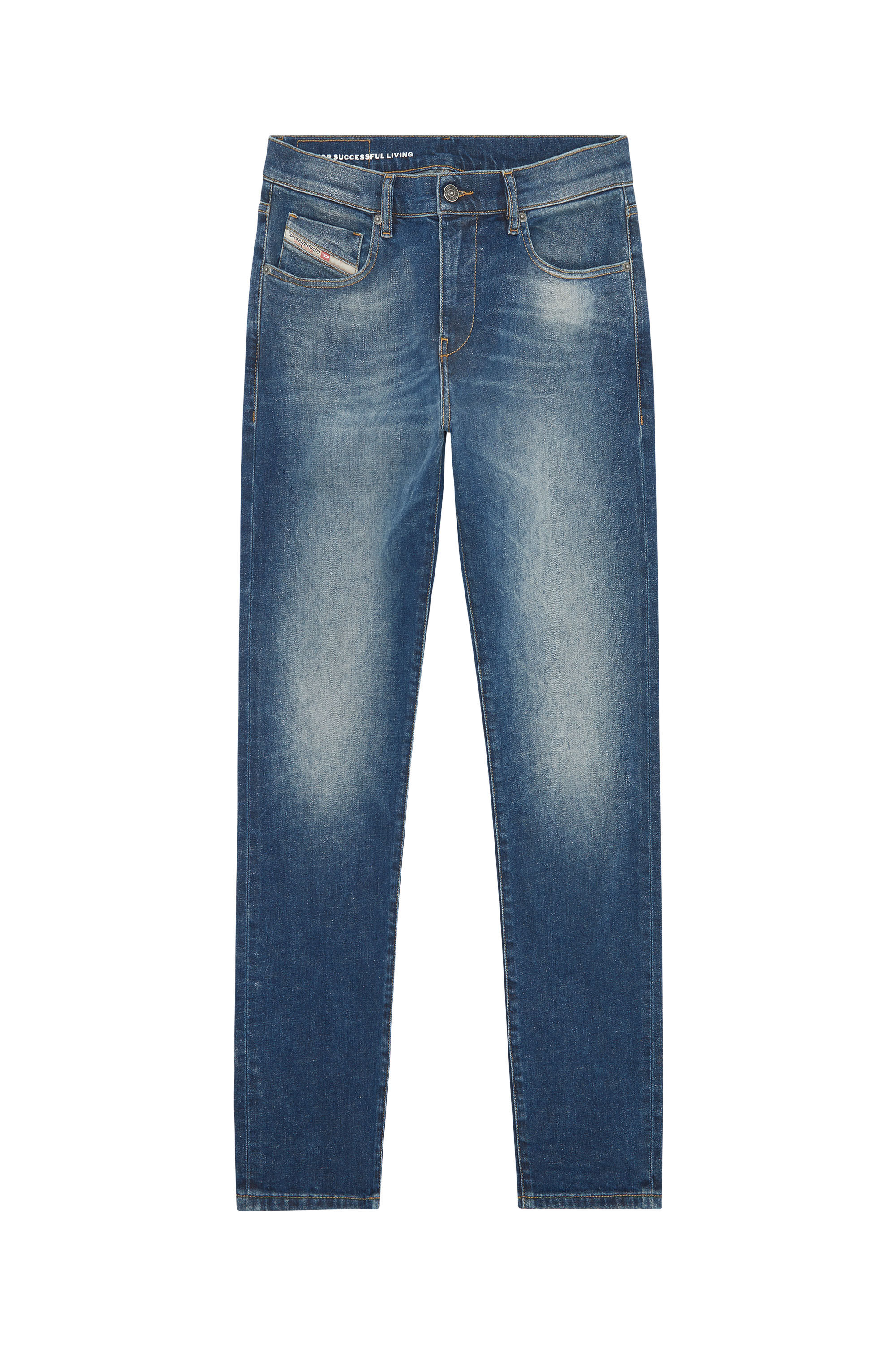 Diesel - 2019 D-Strukt 09F39 Slim Jeans, Dark Blue - Image 2