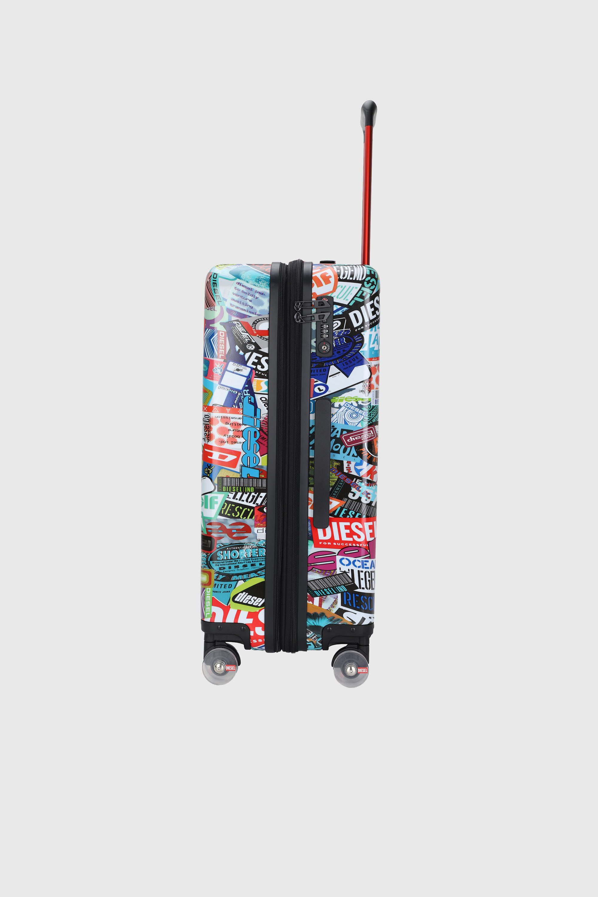 Diesel - DIESEL PC PRINTED TROLLEY-STICKERS- DSL0, Unisex's Sticker style suitcase size M in Multicolor - 4