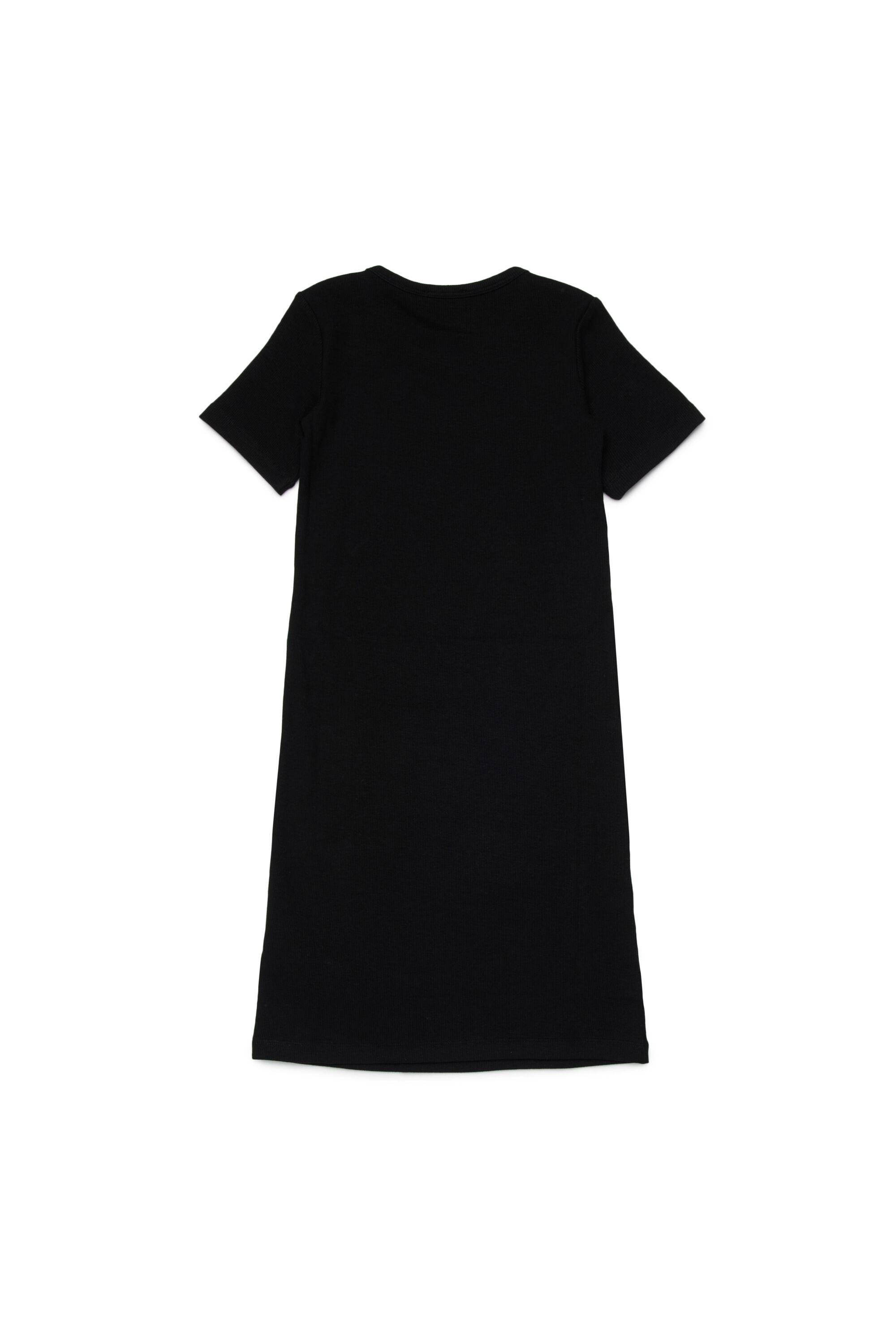 Diesel - DPACI, Woman's Midi cotton dress with short sleeves in Black - 2