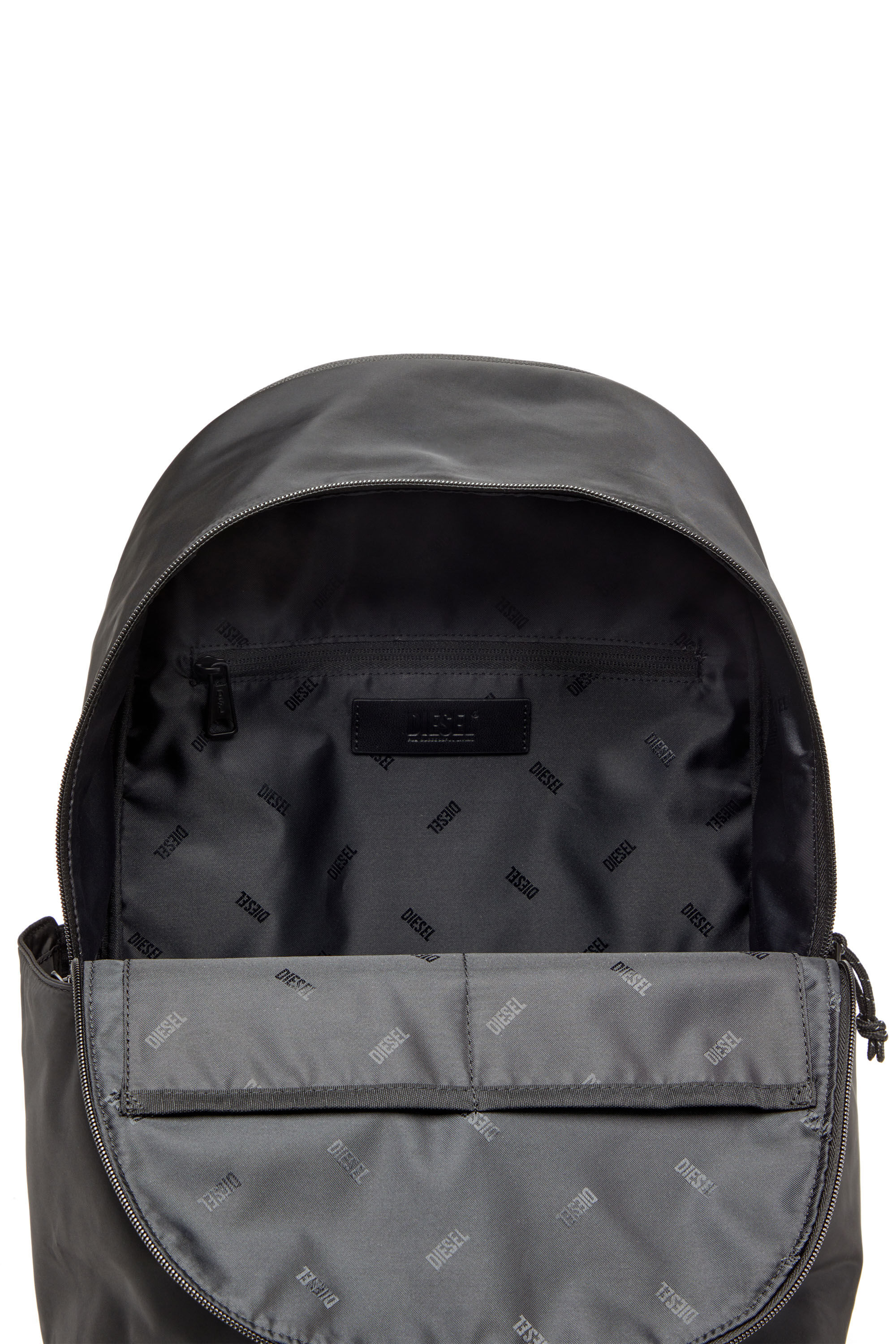 Men's D-Pack-Backpack in satin-touch fabric | Black | Diesel Men's D-Pack-Backpack in satin-touch fabric | Black | Diesel