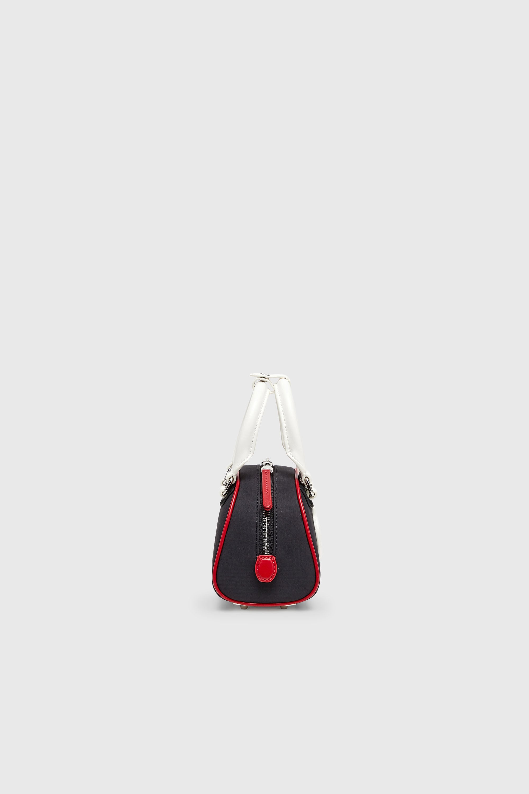 Diesel - 1DR DOME CROSSBODY, Woman's 1DR Dome-Colour-block small bowling bag in Black/White - 4