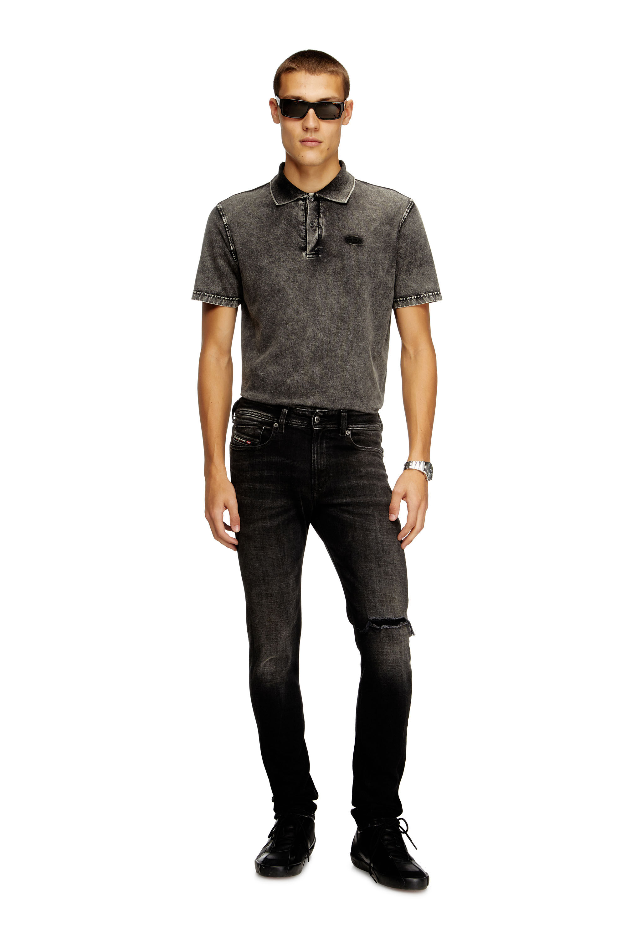 Men's Skinny Jeans | Black/Dark grey | Diesel 1979 Sleenker