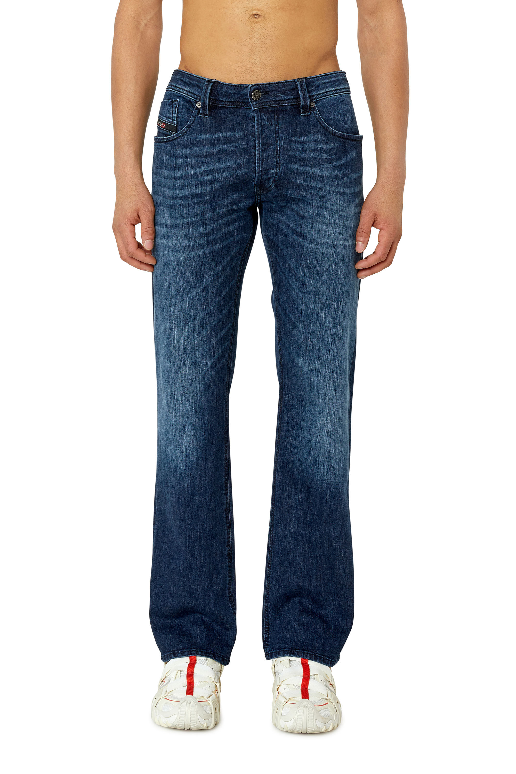 Diesel - Larkee E195W Straight Jeans, Dark Blue - Image 3
