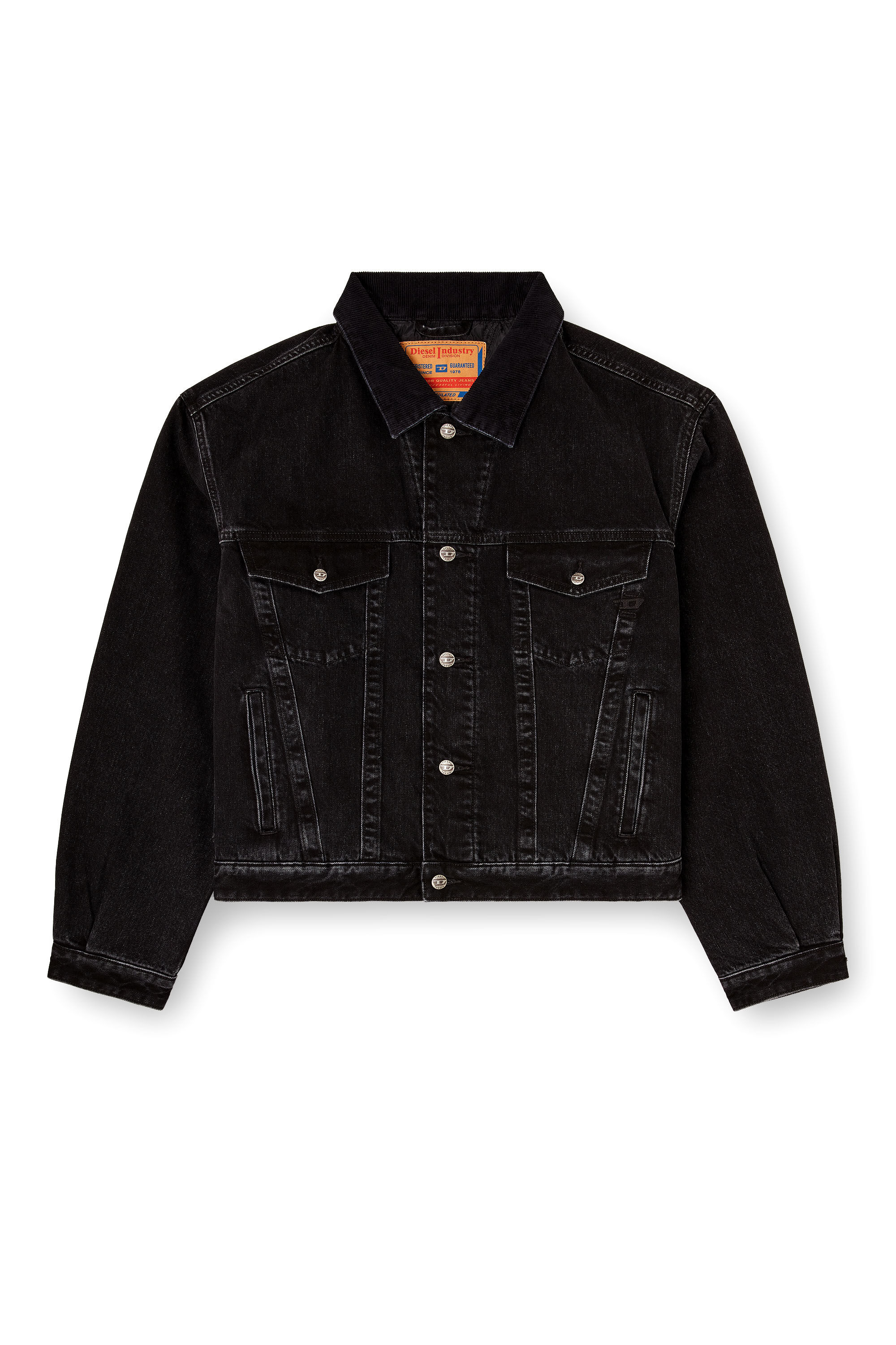 Diesel - D-RANGER-T, Unisex's Padded trucker jacket in denim in null - 2