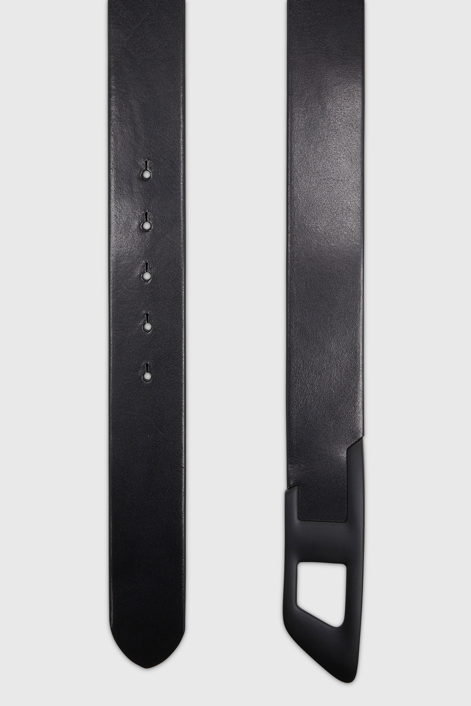 Diesel - B-D LOGO 2.0 40, Unisex's 4 cm leather belt with metal D buckle in Black - 2