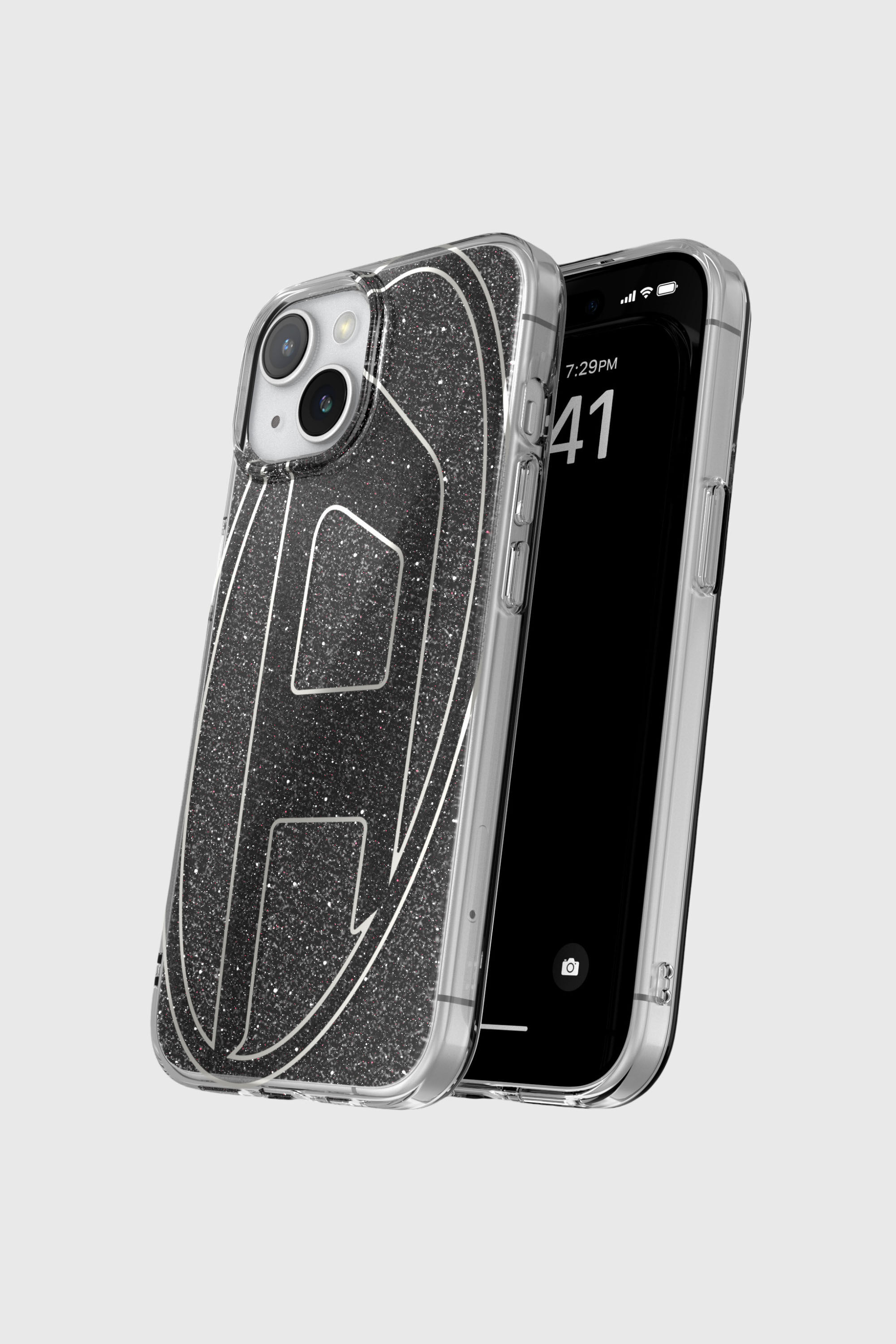 Diesel - 60023 AOP CASE, Unisex's Glitter Case for iP 15 in Black - 4