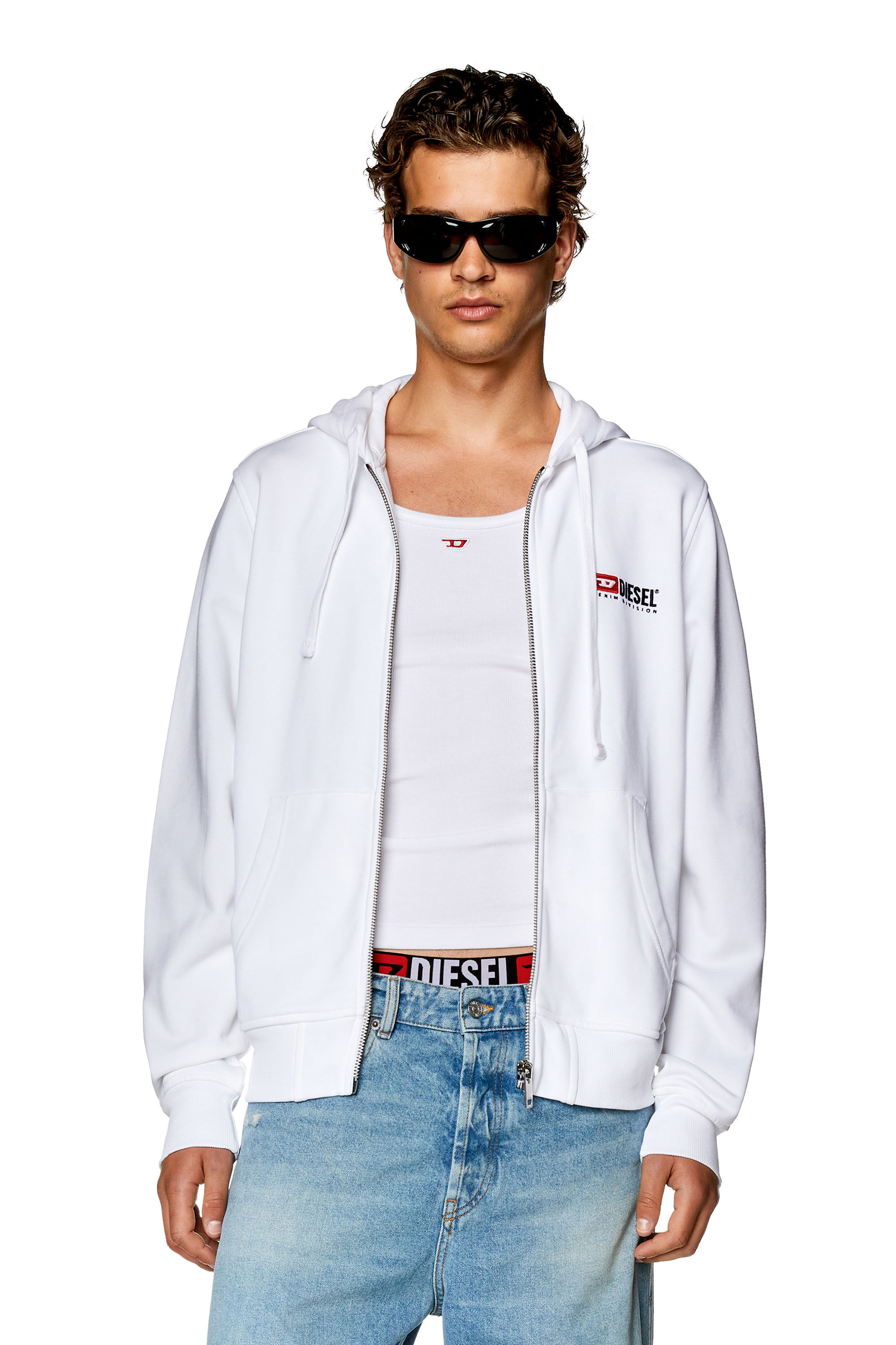 Diesel - S-GINN-HOOD-ZIP-DIV, White - Image 3