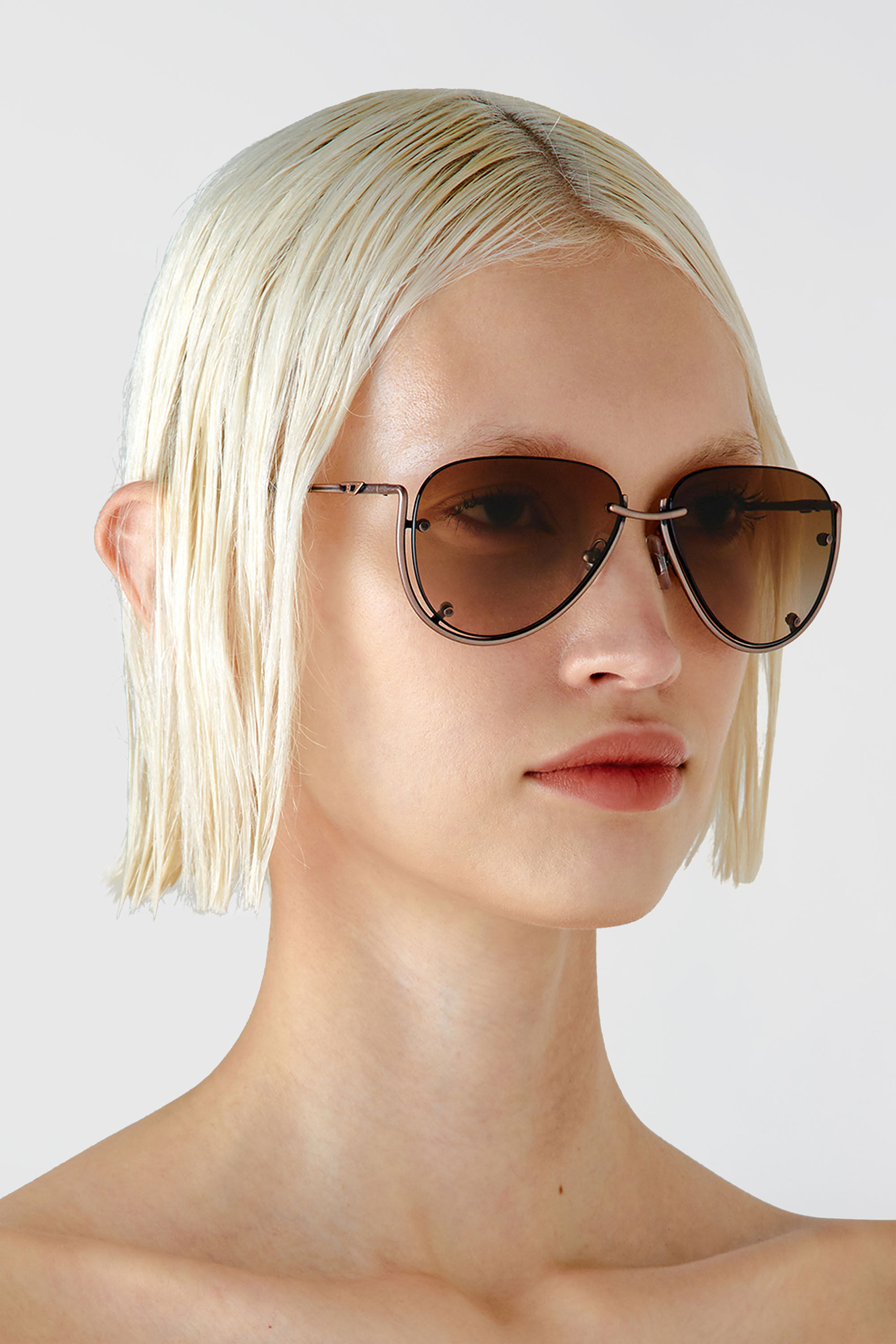 Diesel - 0DL1003, Unisex's Pilot model sunglasses in Bronze - 6