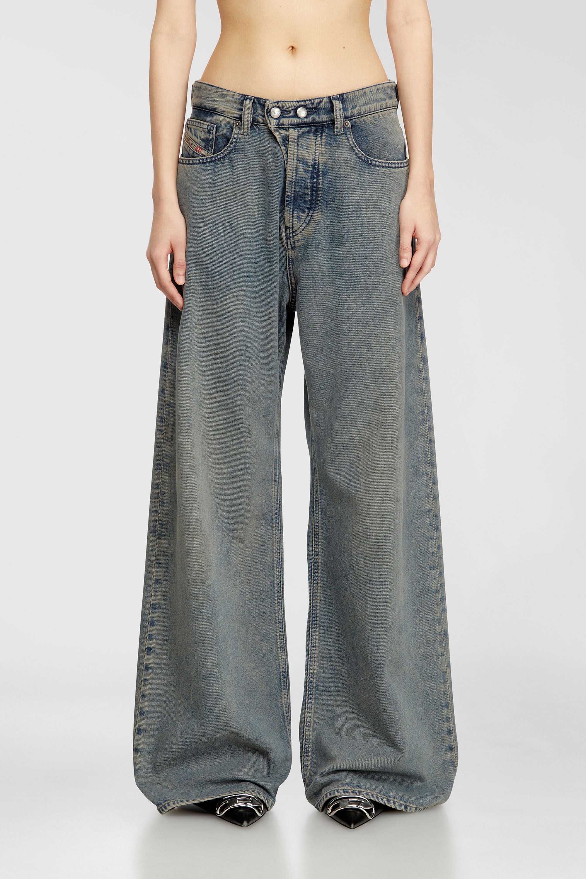 Diesel - Woman's Relaxed Jeans 1996 D-Sire 09N24, Medium blue - 2