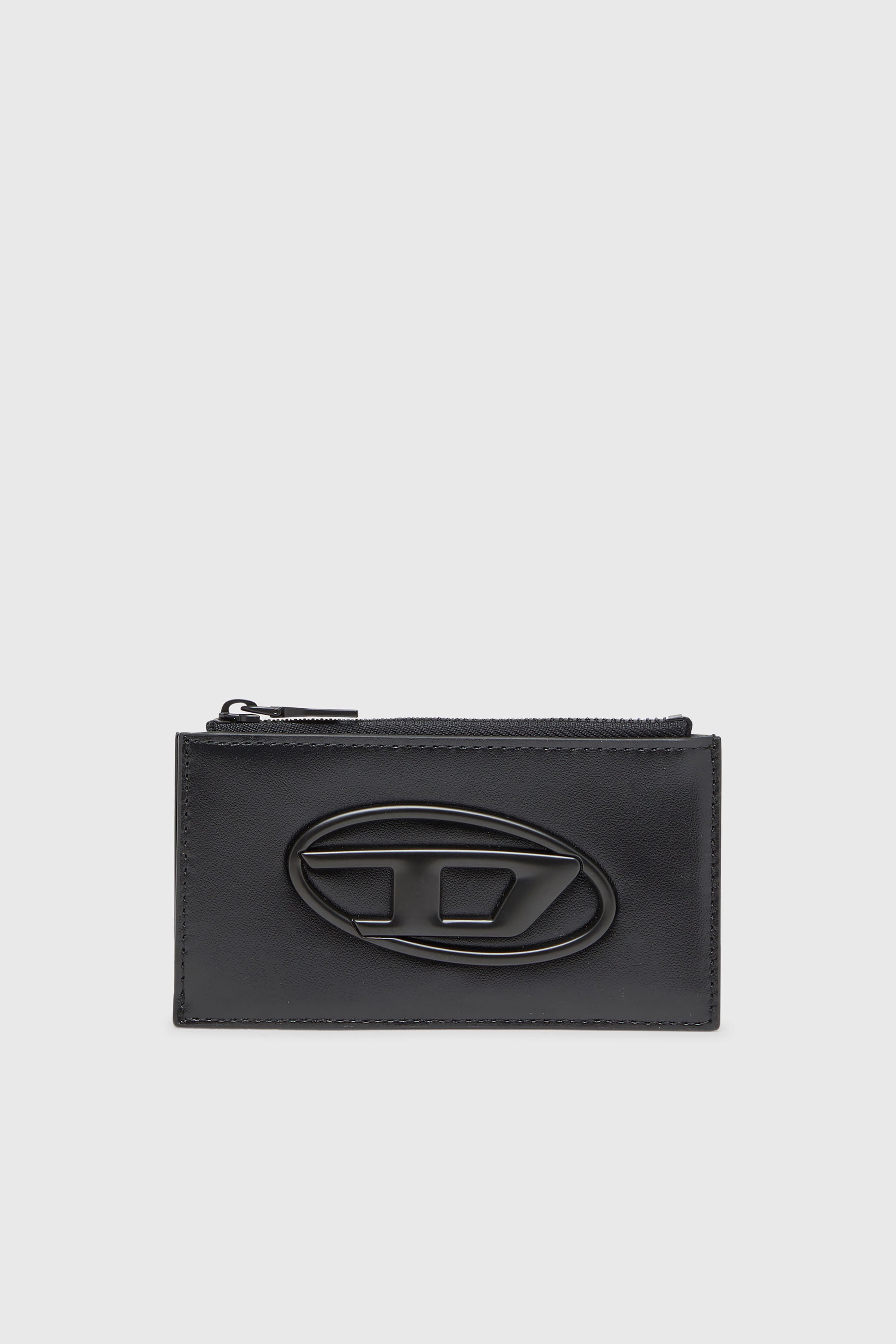 Diesel - HOLI-D CARD HOLDER III, Man's Leather card holder in Black - 1