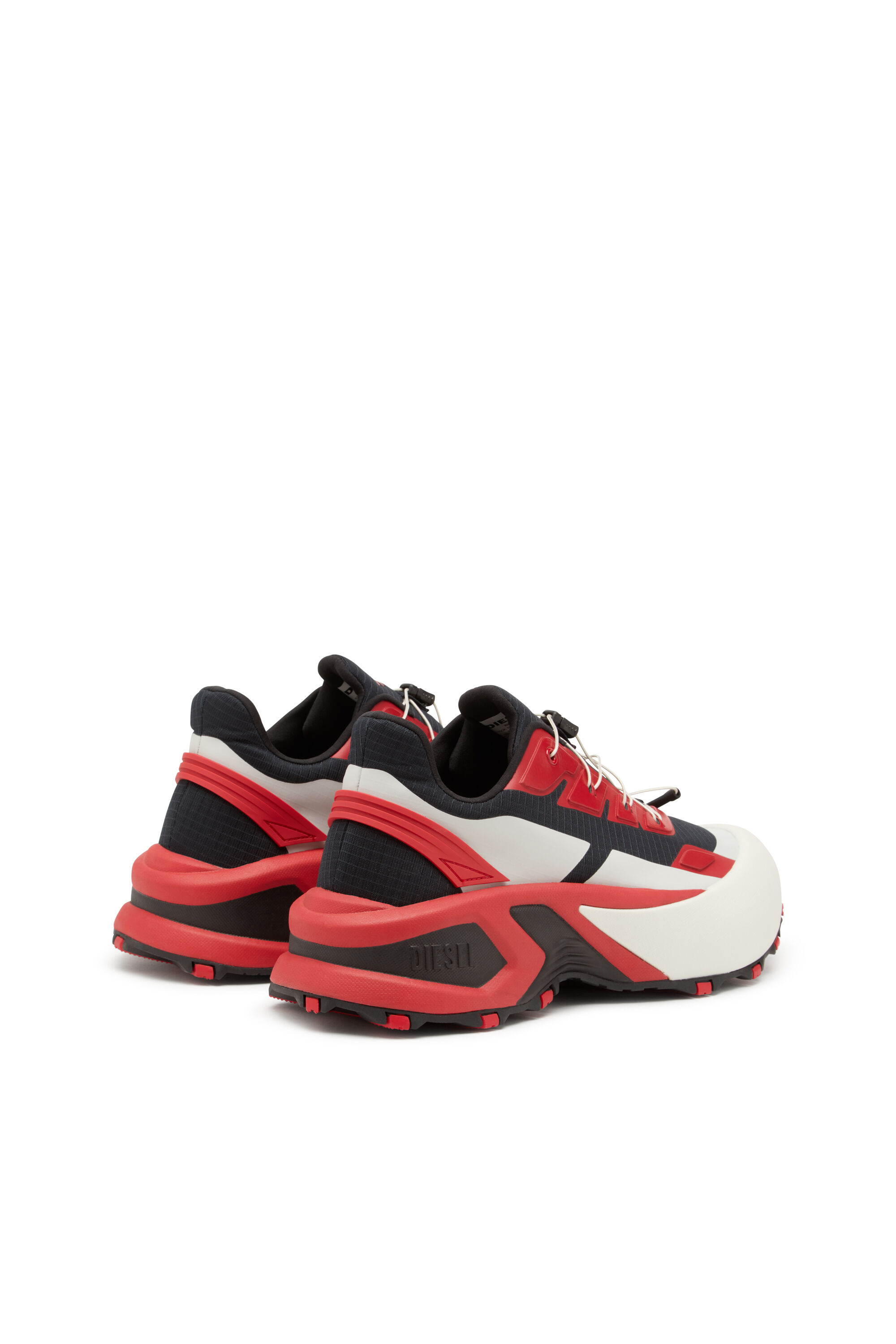 Diesel - D-CAGE RUNNER, Man's D-Cage Runner-Sneakers in TPU-trimmed ripstop in Black/Red - 3