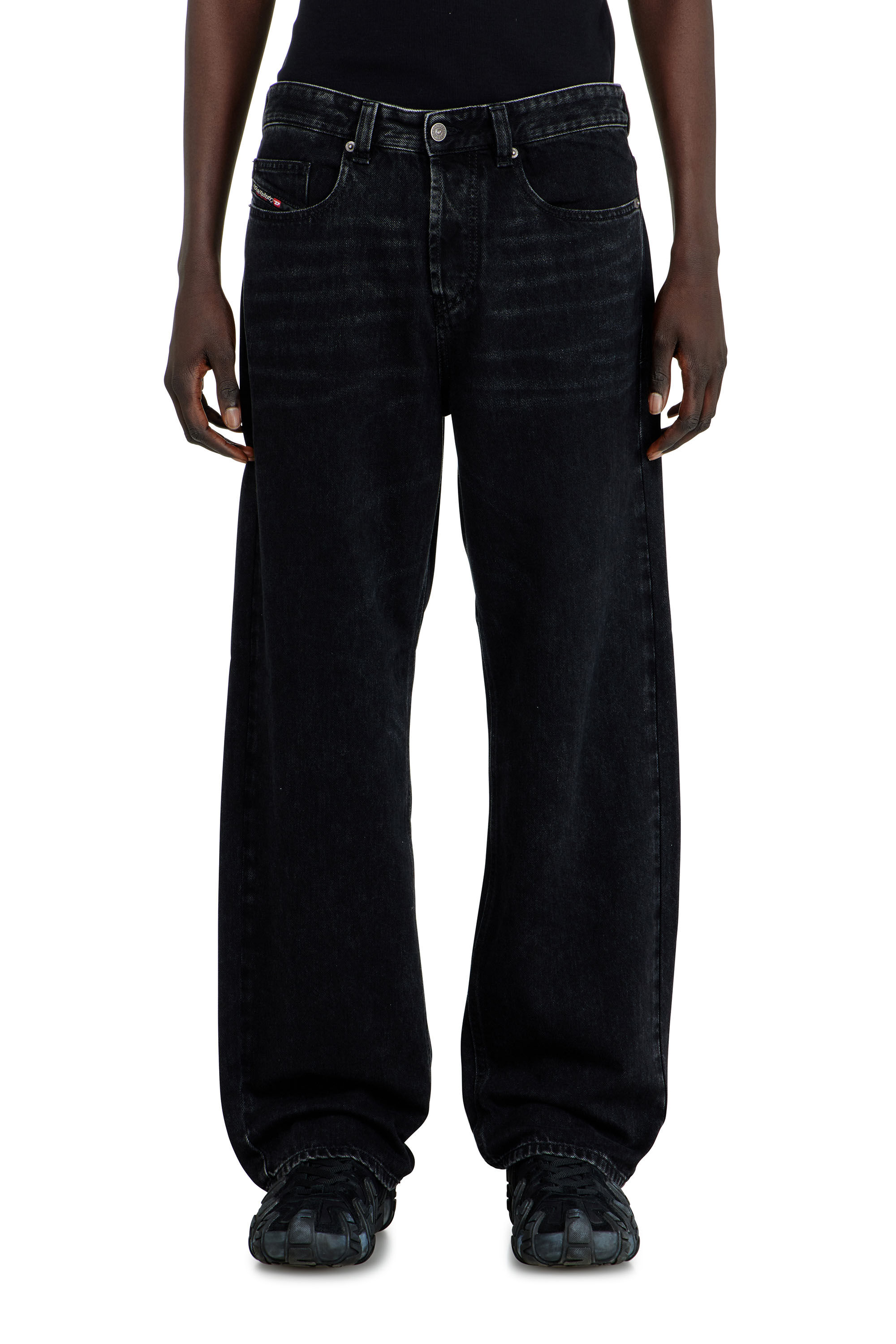 Men's Relaxed Jeans | Black/Dark grey | Diesel 2001 D-Macro