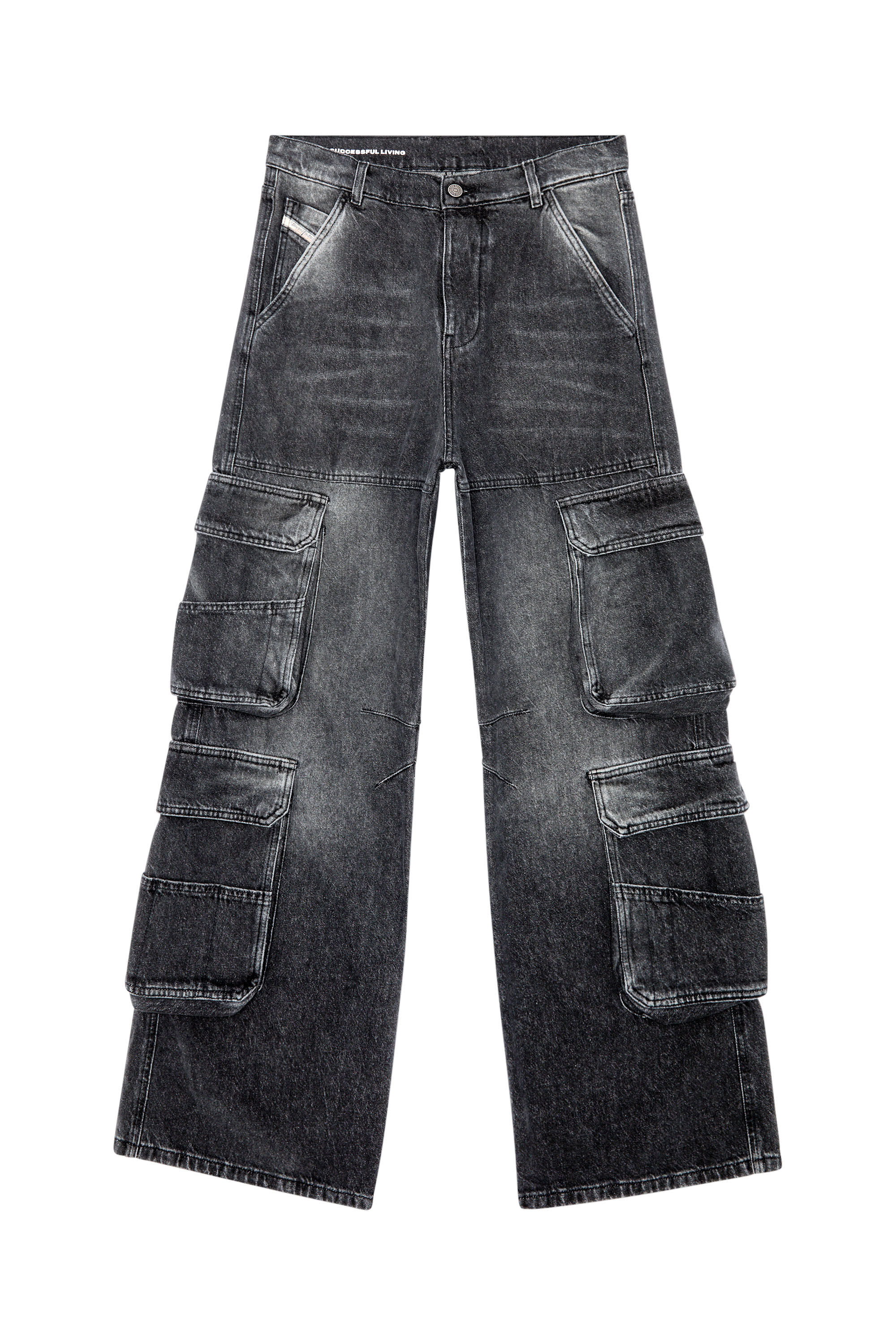 Diesel - Straight Jeans 1996 D-Sire 0HLAA, Black/Dark grey - Image 2