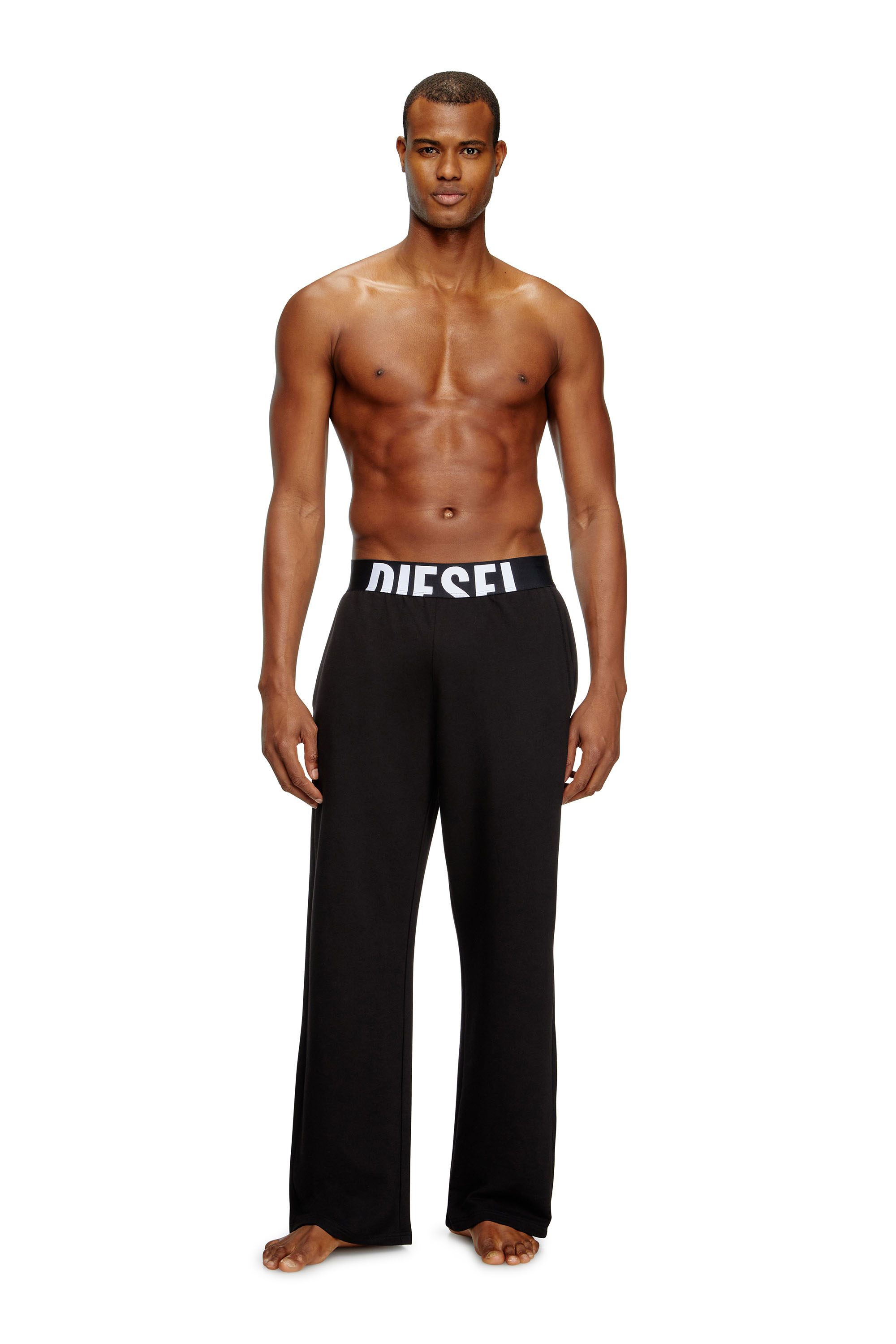 Diesel - NOLAN-D-POP, Man's Pyjama pants with cut-off logo in Black - 2
