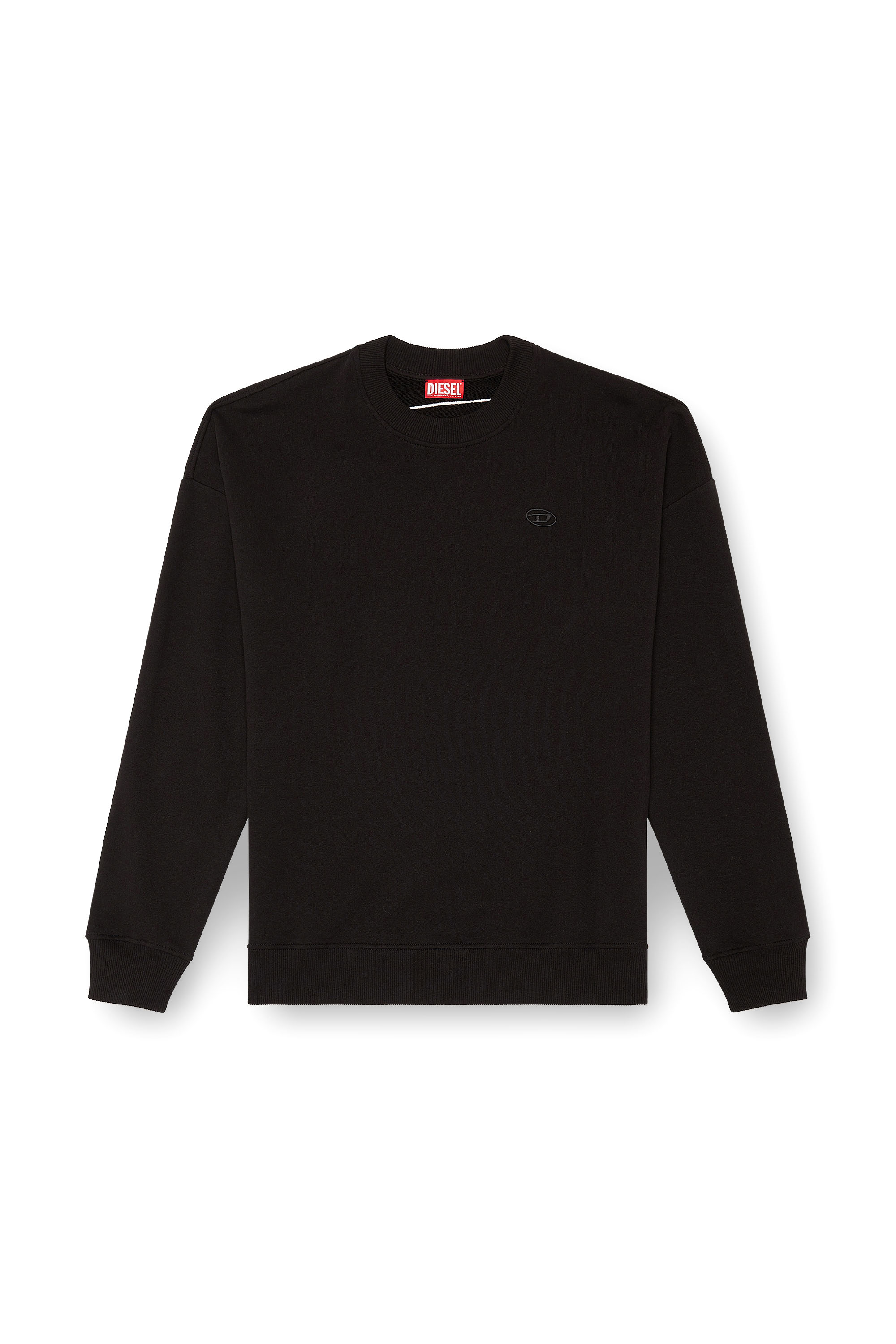Diesel - S-ROB-MEGOVAL-D, Man's Sweatshirt with logo embroidery in Black - 2