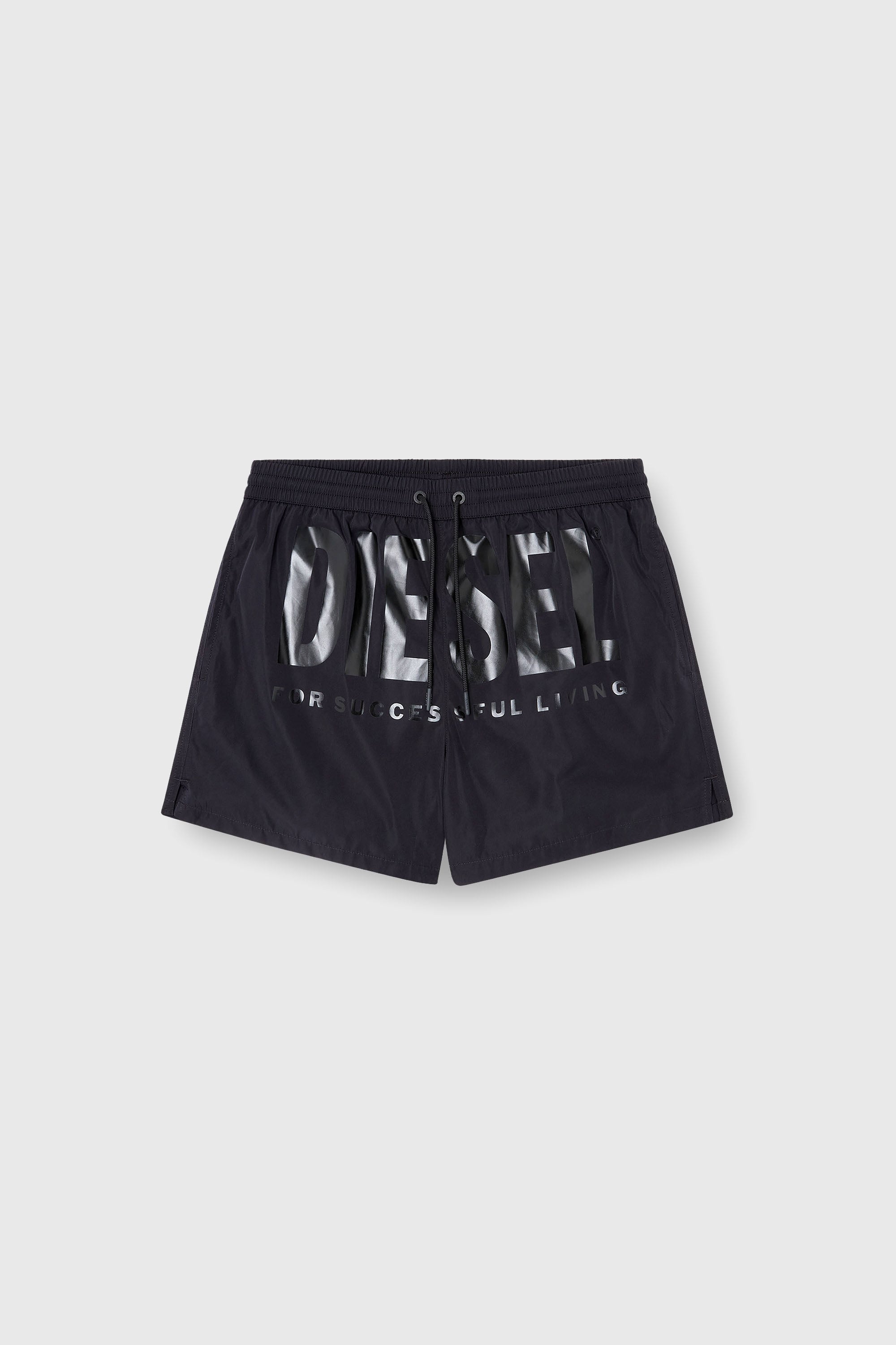 Diesel - KEN-37-D-CORE, Man's Mid-length swim shorts with maxi logo in Black - 4