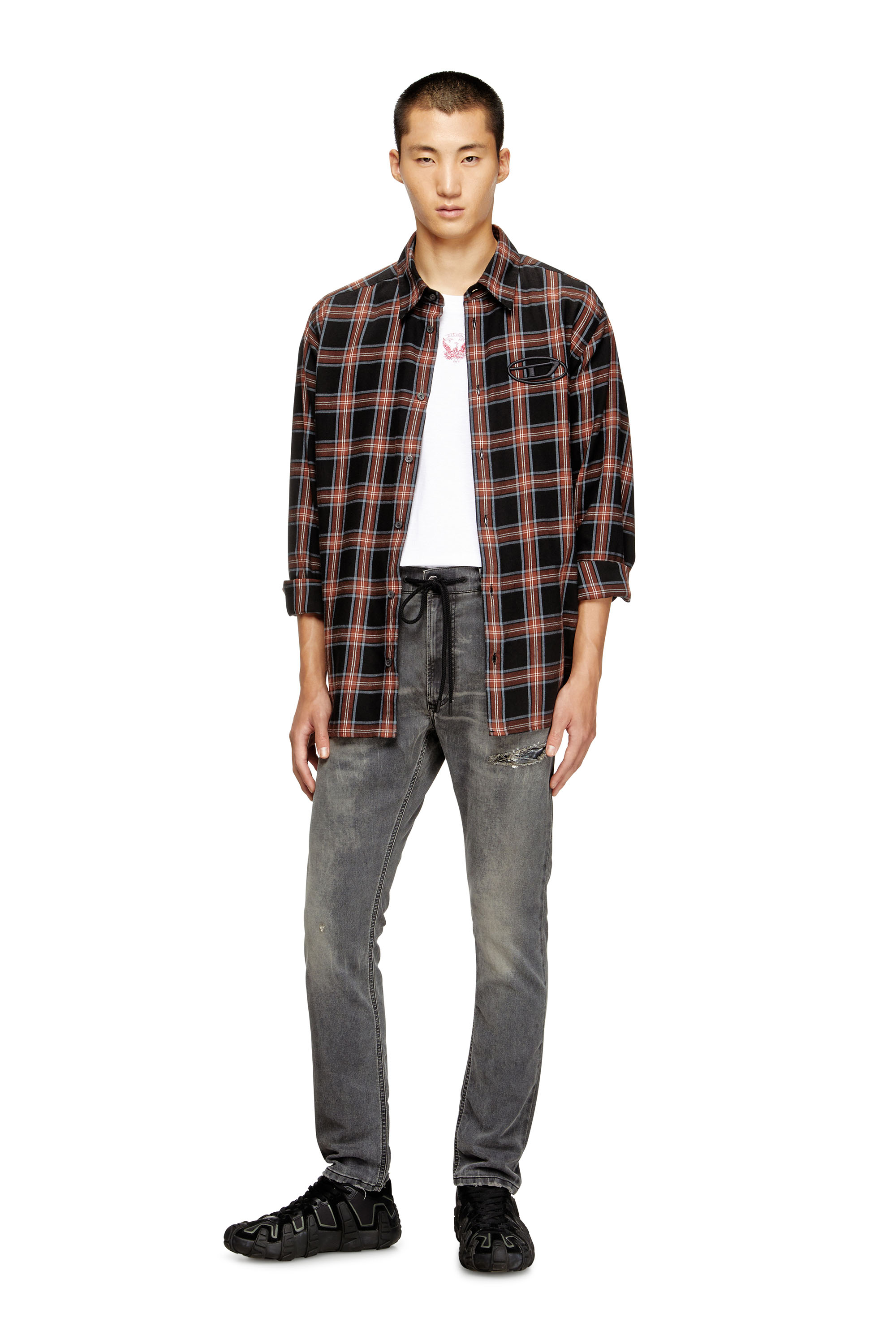 Diesel - Man's Regular 2032 D-Krooley Joggjeans® 068SB, Black/Dark grey - 1