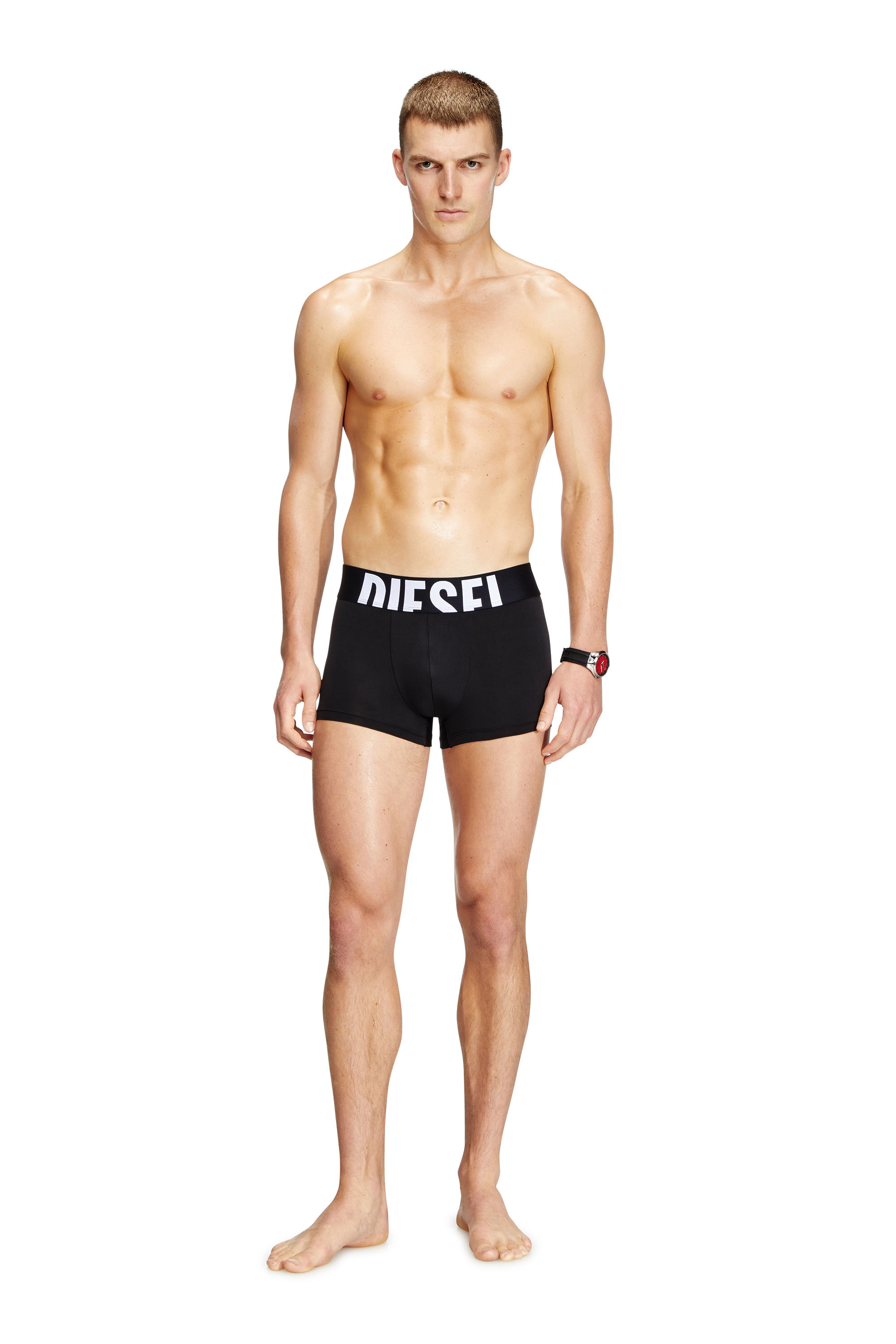 Diesel - DAMIEN-D-POP-3PACK-55, Man's Three-pack boxer briefs in microfibre in Black - 1