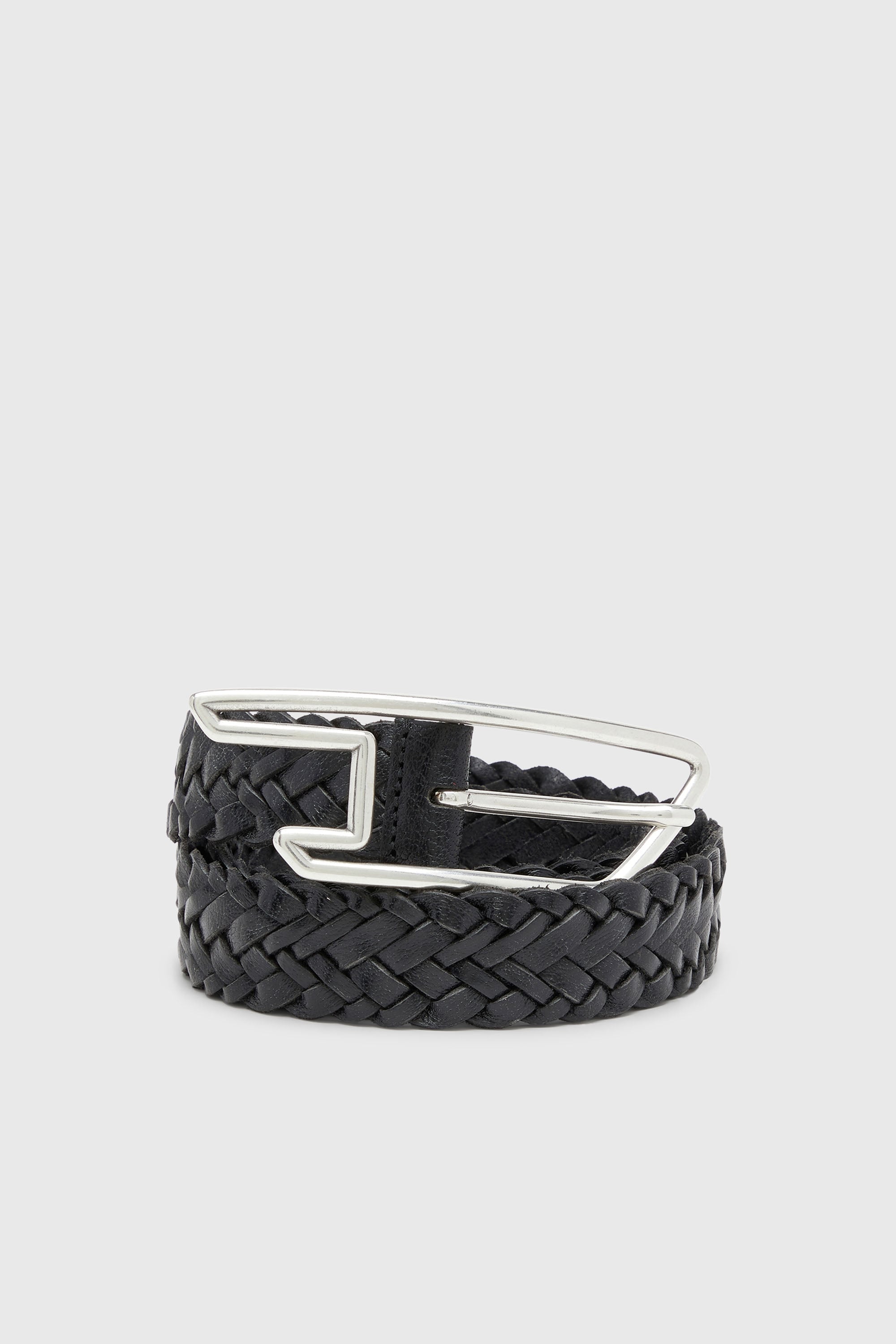 Diesel - B-D LINE 30 BRAIDERED, Unisex's 3 cm belt in braided leather in Black - 3