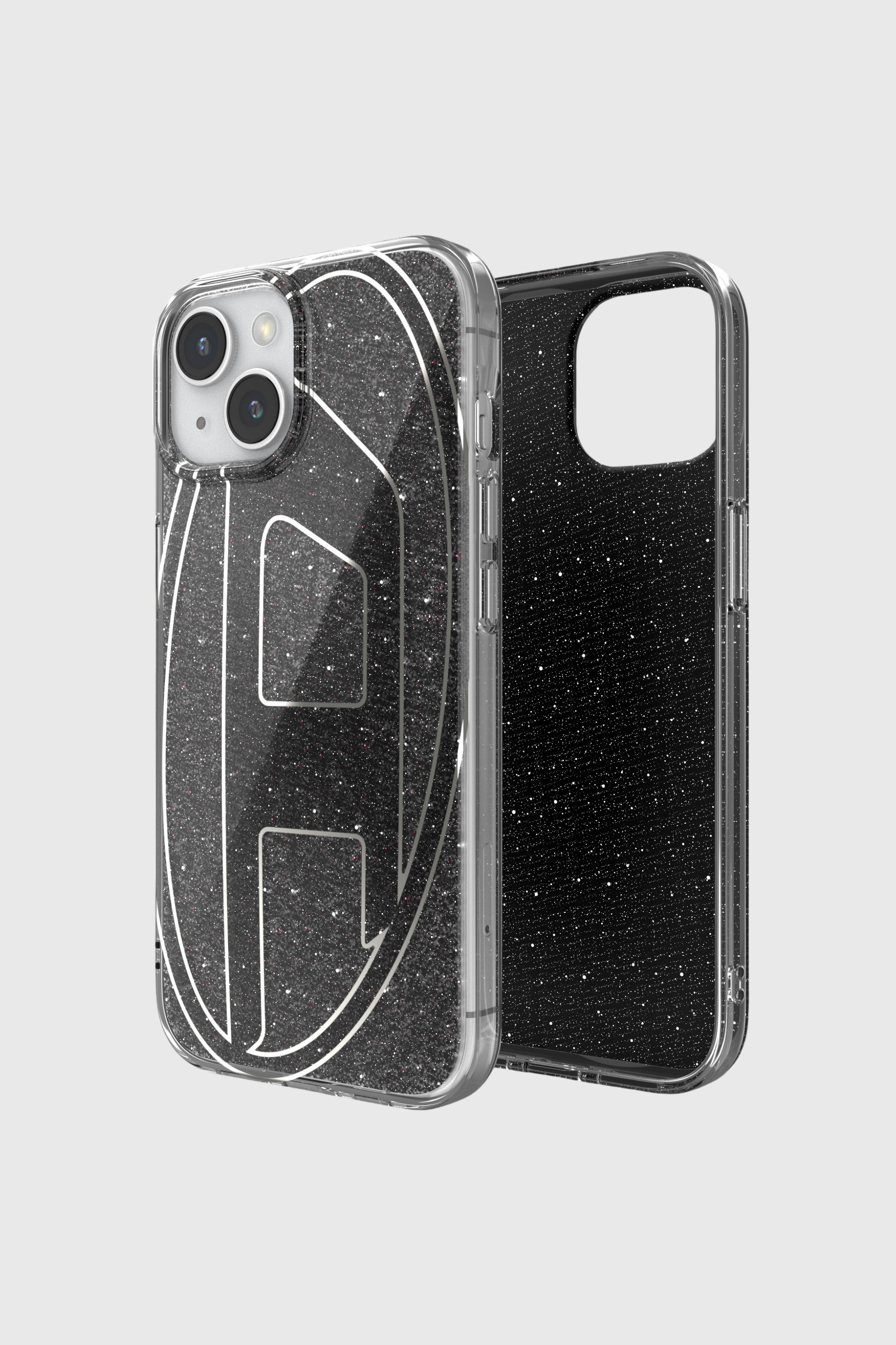 Diesel - 60023 AOP CASE, Unisex's Glitter Case for iP 15 in Black - 1
