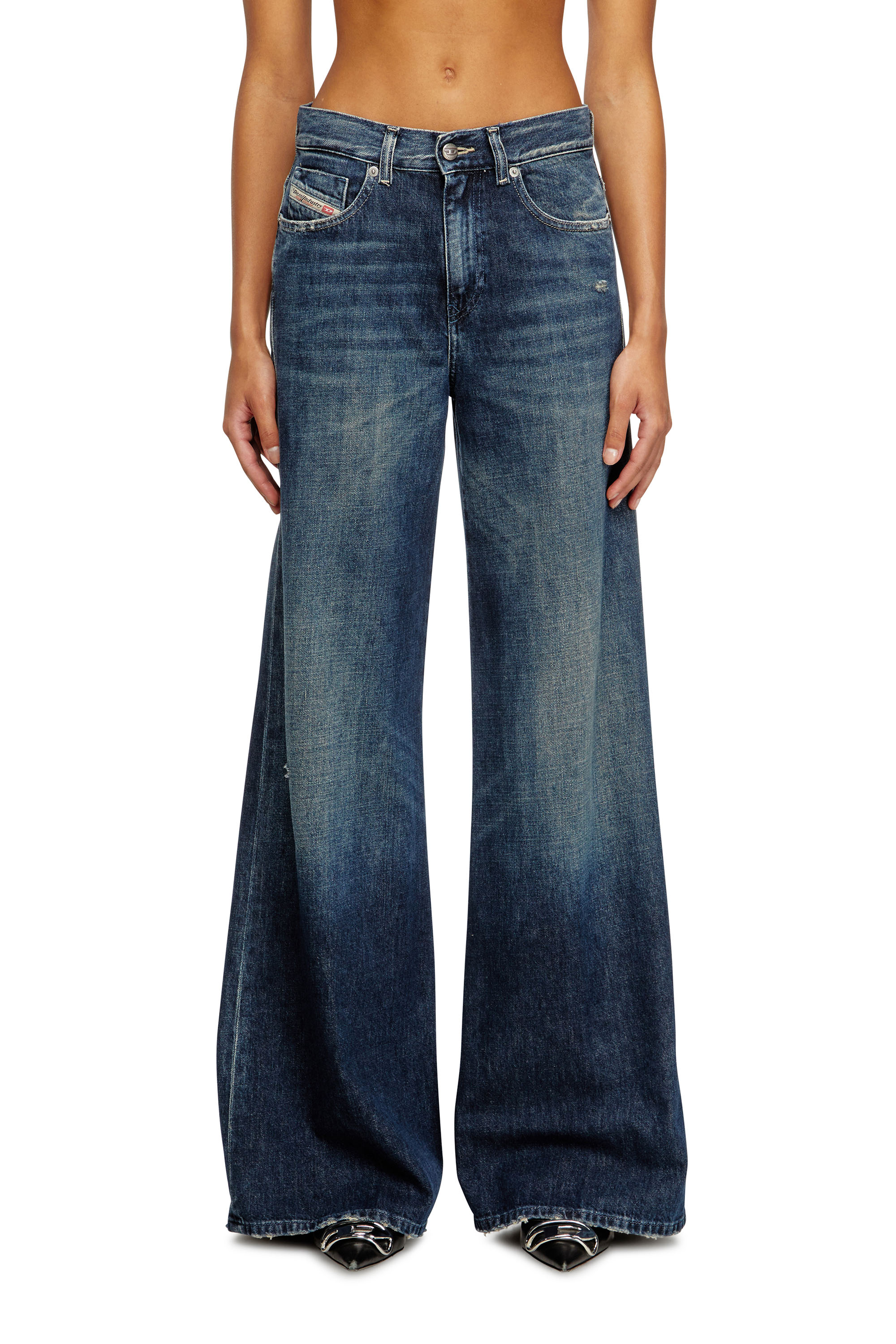 Diesel - Woman's Flare Jeans 1978 D-Akemi 09N70, Dark Blue - 3