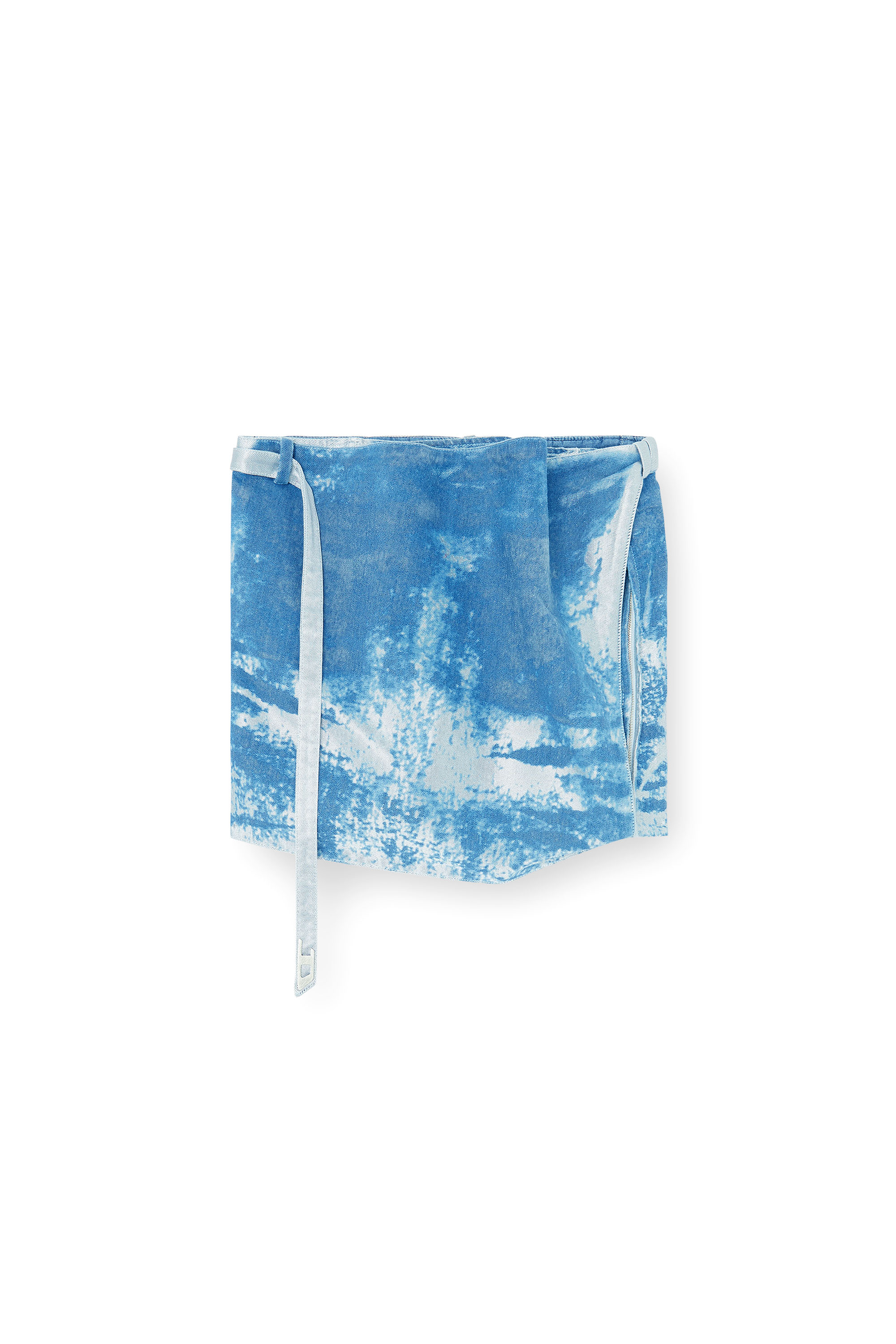 Diesel - DE-SANDIE-FSI, Woman's Sleeveless top in coloured satin denim in Blue - 2