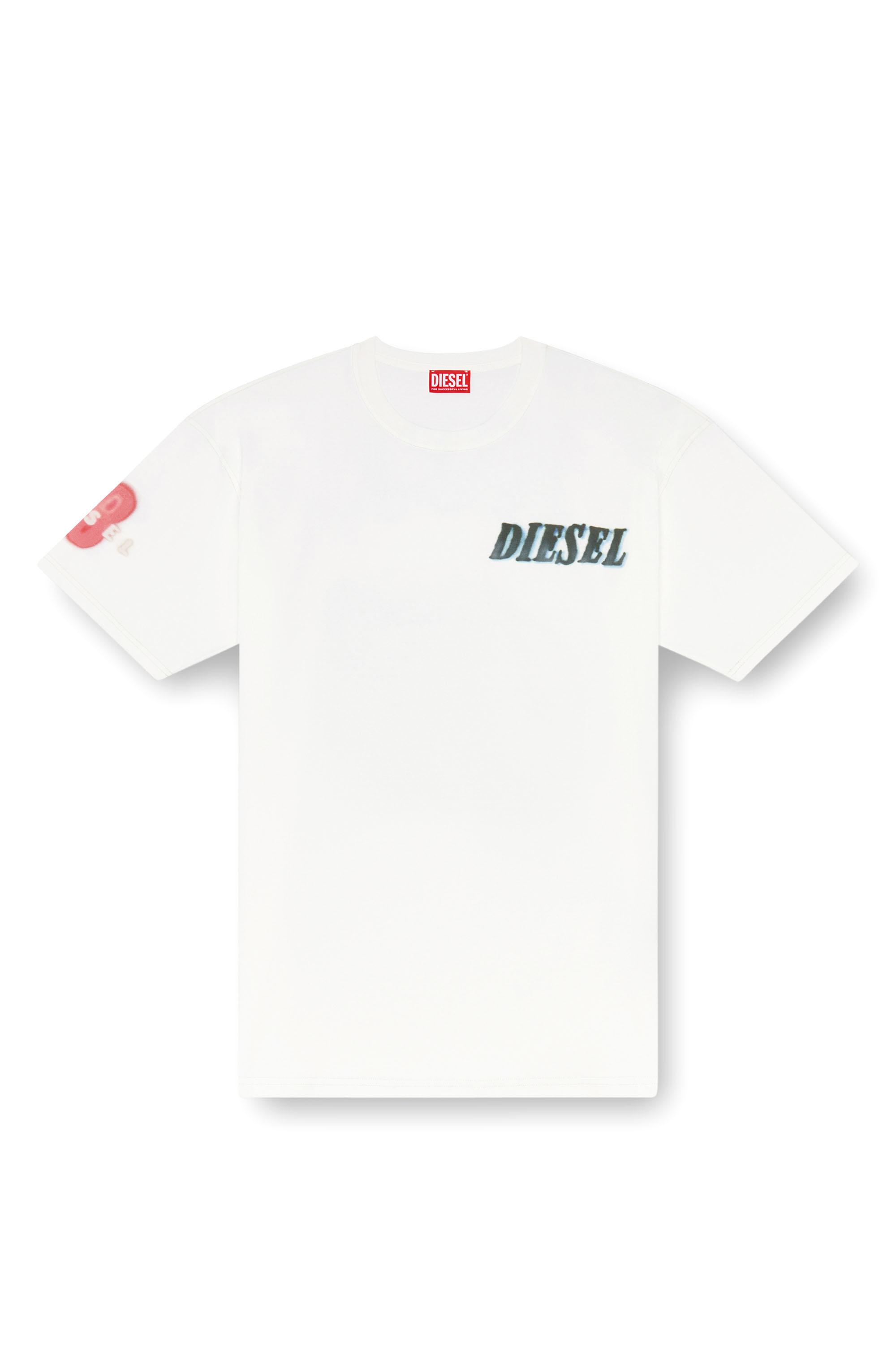 Diesel - T-BOXT-Q19, Man's T-shirt with logo and tyre print in White - 3