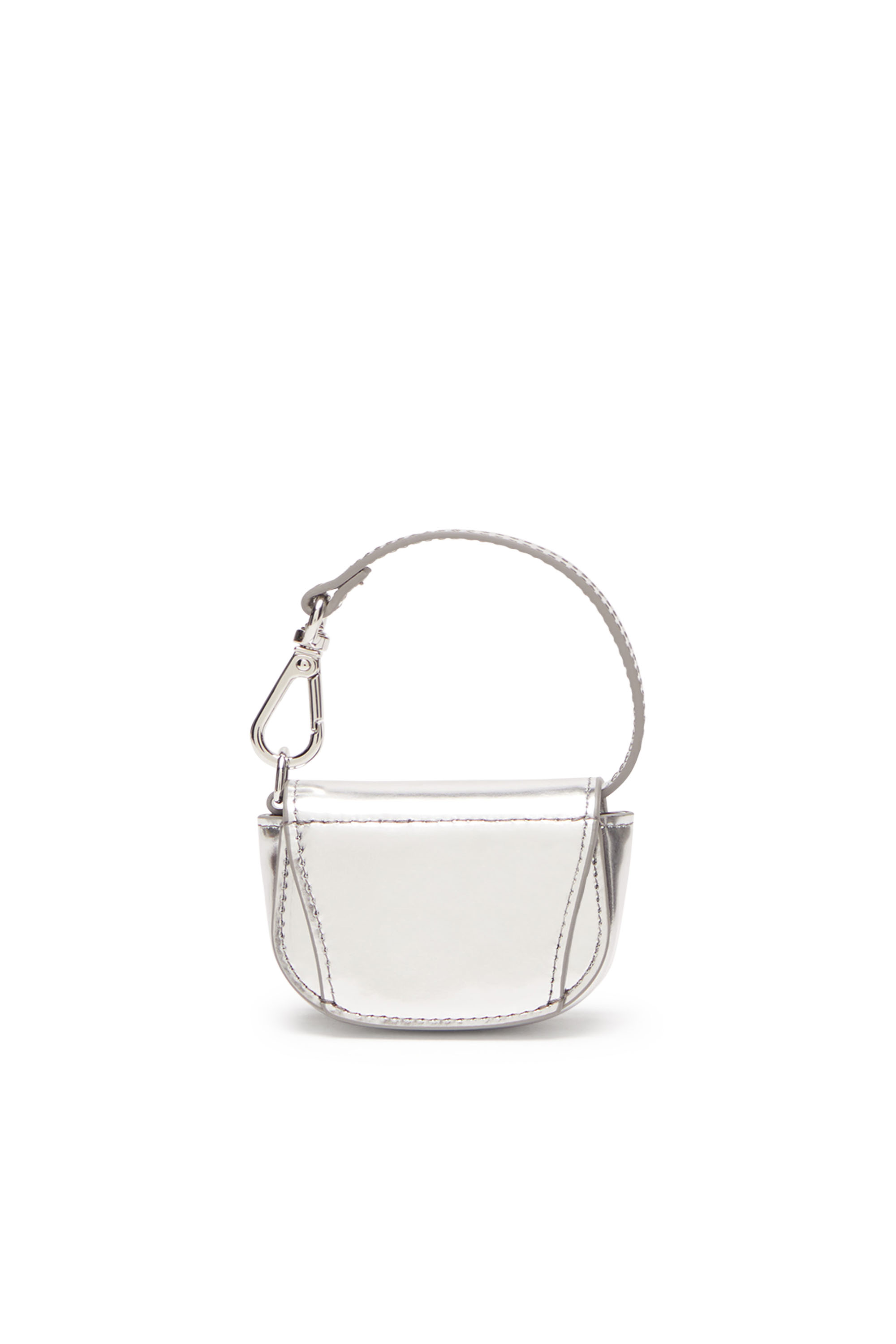 Diesel - 1DR XXS, Woman's Bag charm in metallic leather in Silver - 2