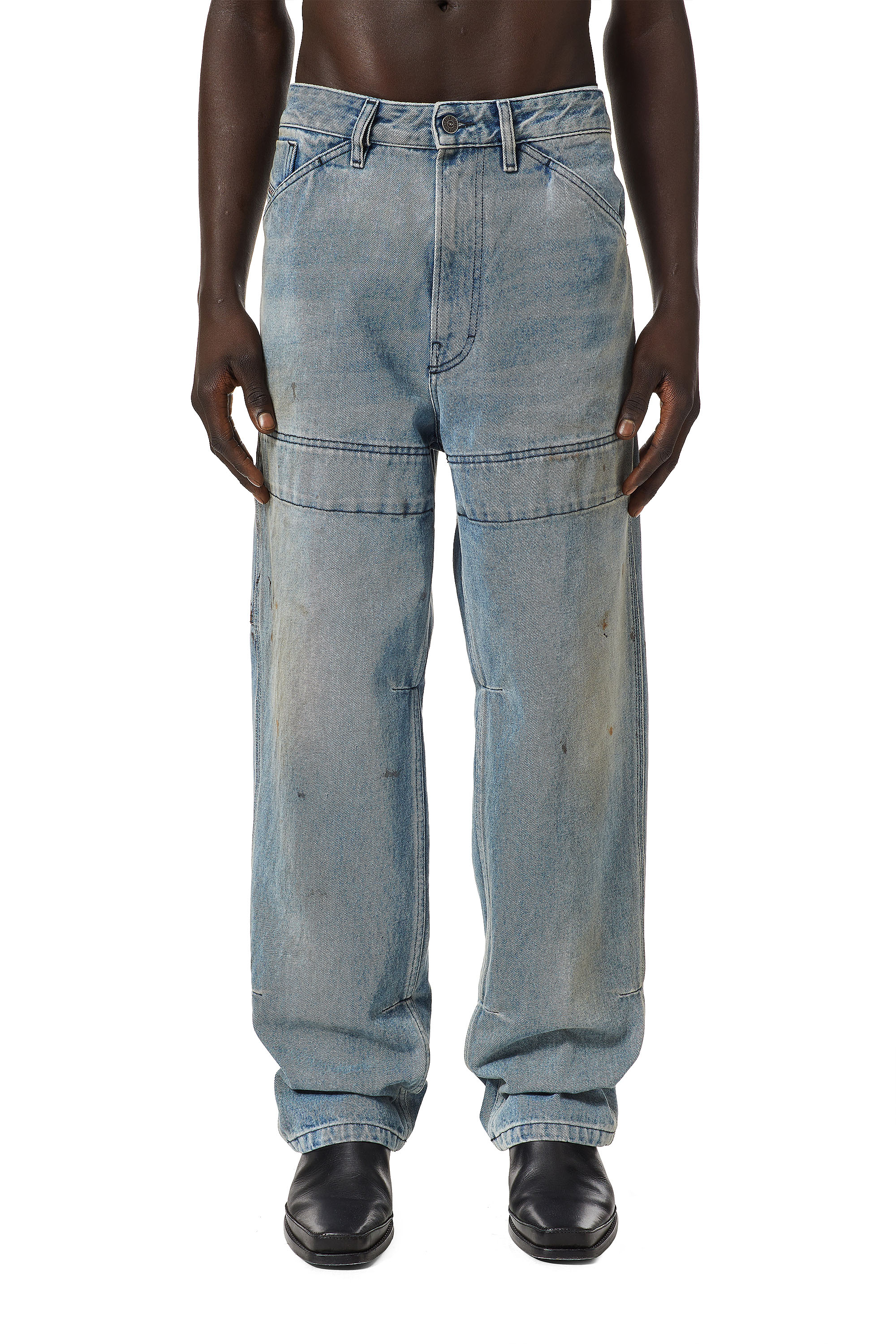 Diesel - D-Franky 0EHAS Straight Jeans, Light Blue - Image 1