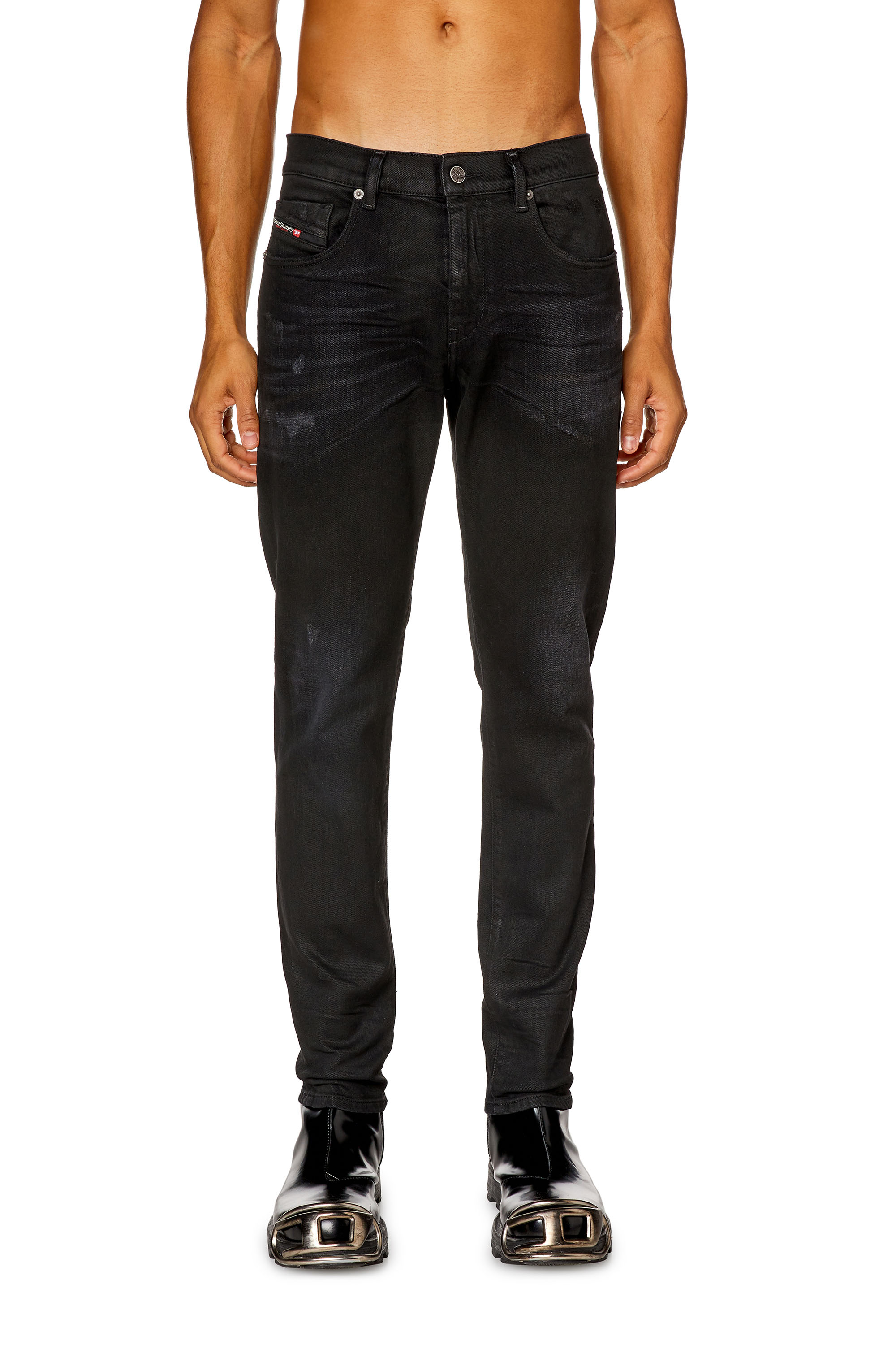 Diesel - Slim Jeans 2019 D-Strukt 09I19, Black/Dark grey - Image 1