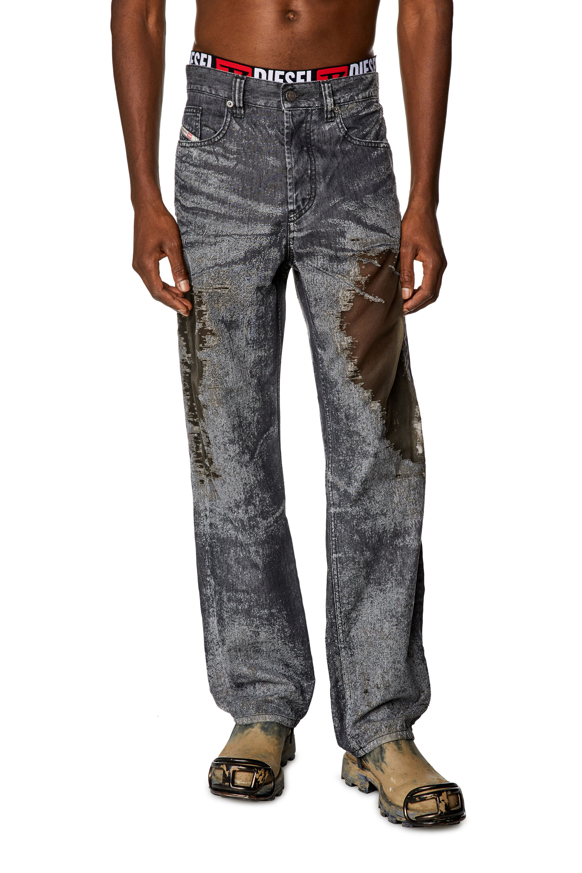 Diesel - Straight Jeans 2010 D-Macs 007T7, Black/Dark grey - Image 1