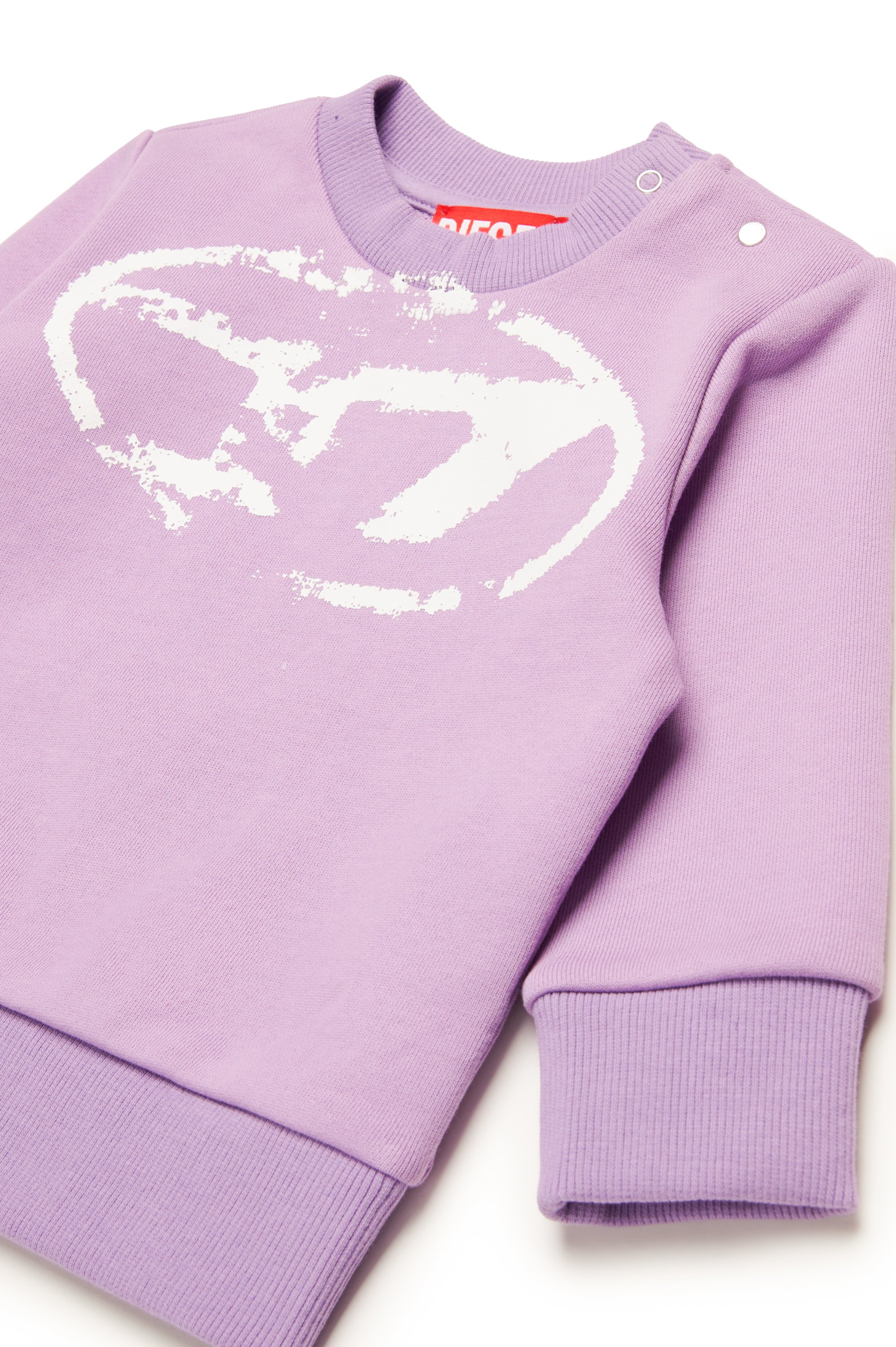 Diesel - SBOXTN5B, Unisex's Sweatshirt with distressed Oval D logo in Lilac - 3