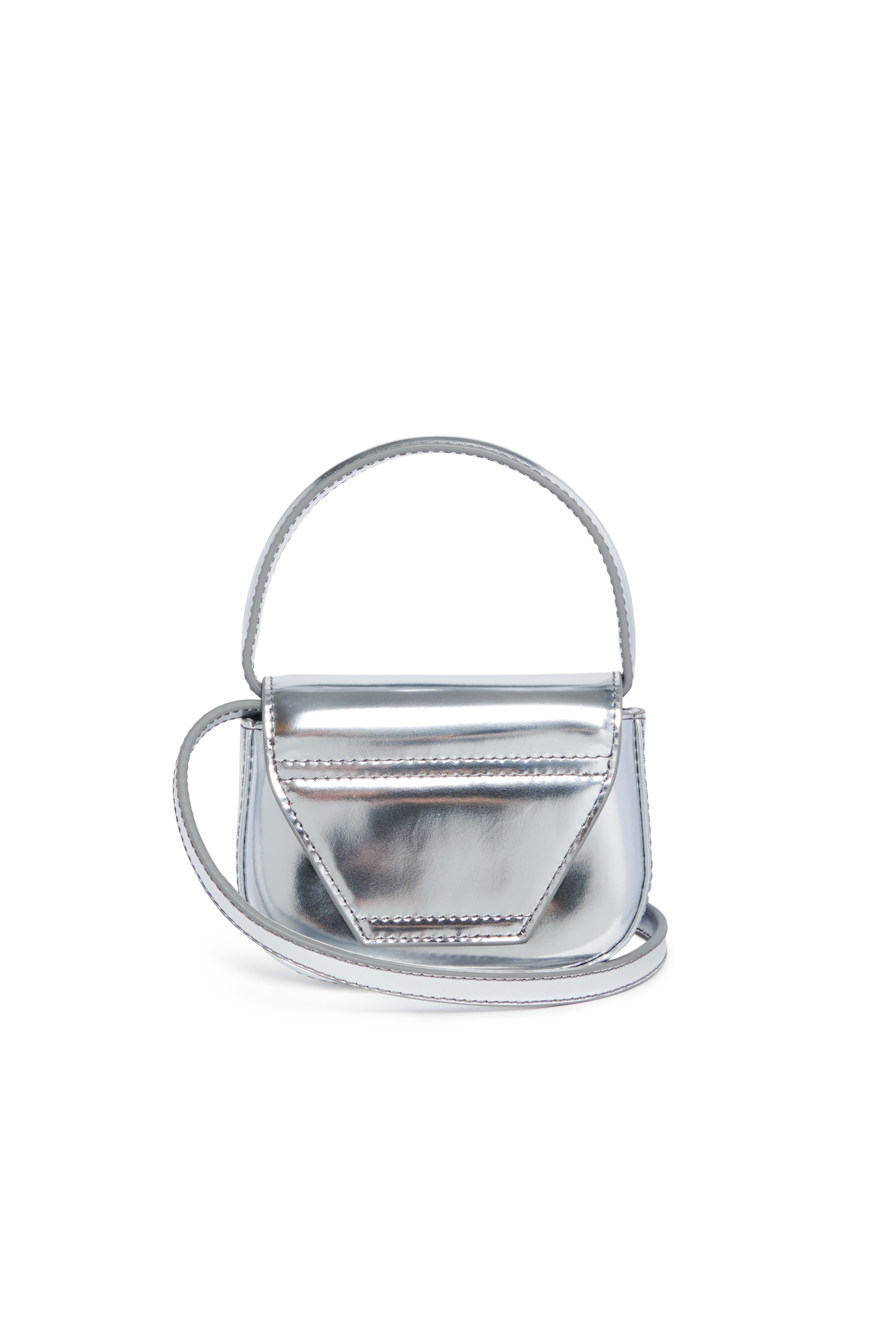 Diesel - 1DR XS, Woman's Iconic mini bag in metallic leather in Silver - 2