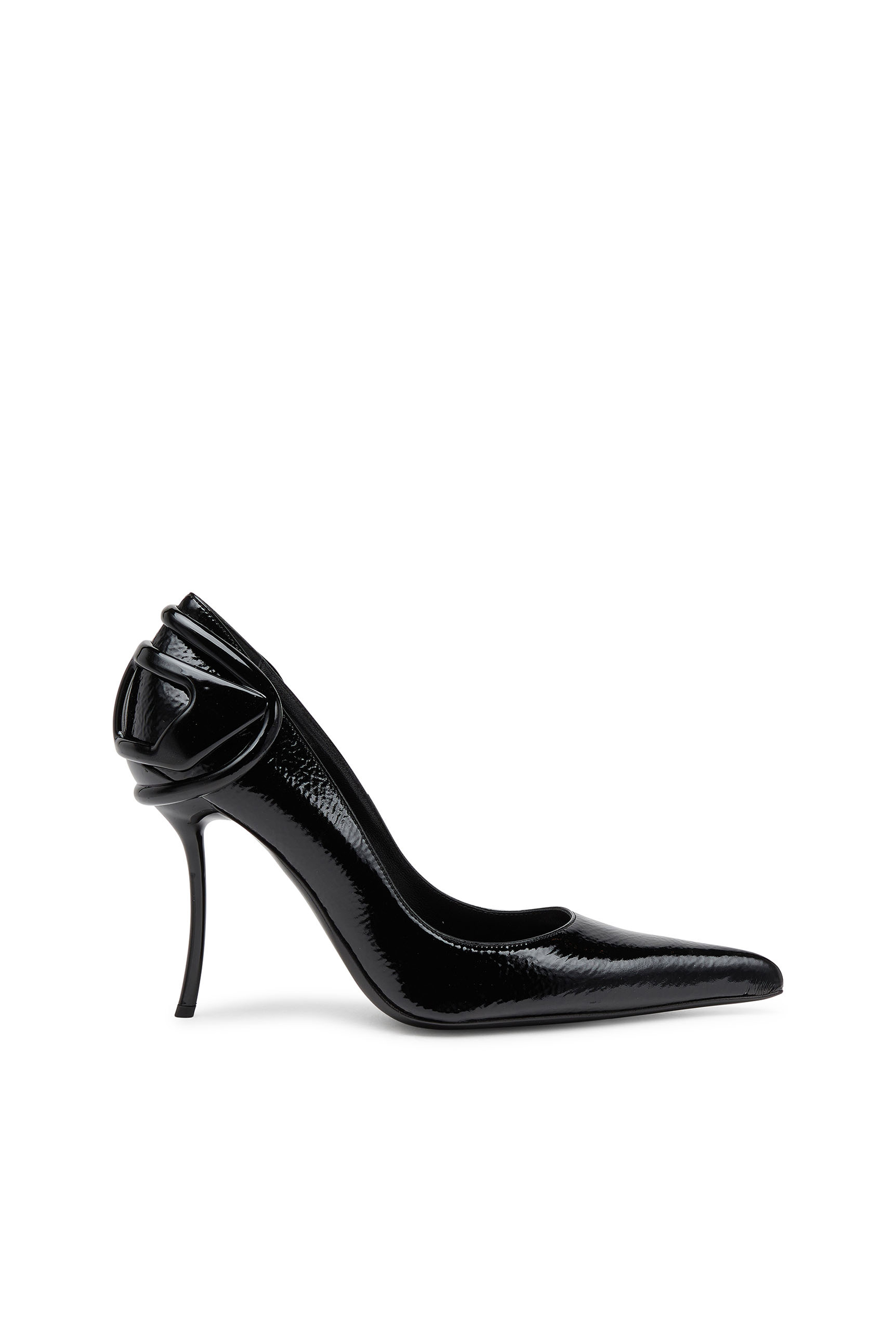 D-TEN&HALF P, Black Diesel - D-TEN&HALF P, Woman's D-Ten&Half-Glossy pumps with curved heel in Black - 1
