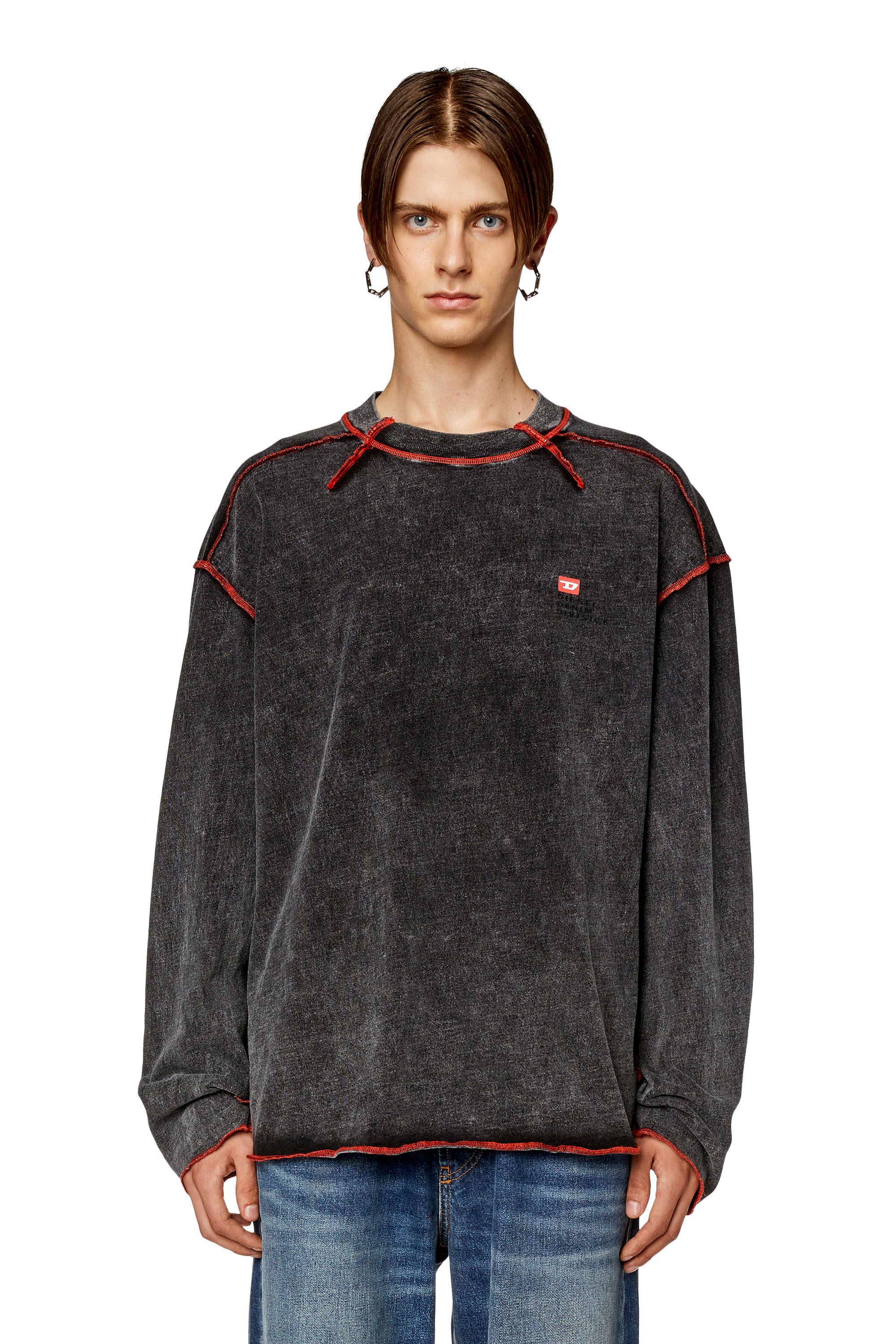 Diesel - T-WEEK-LS, Dark grey - Image 5