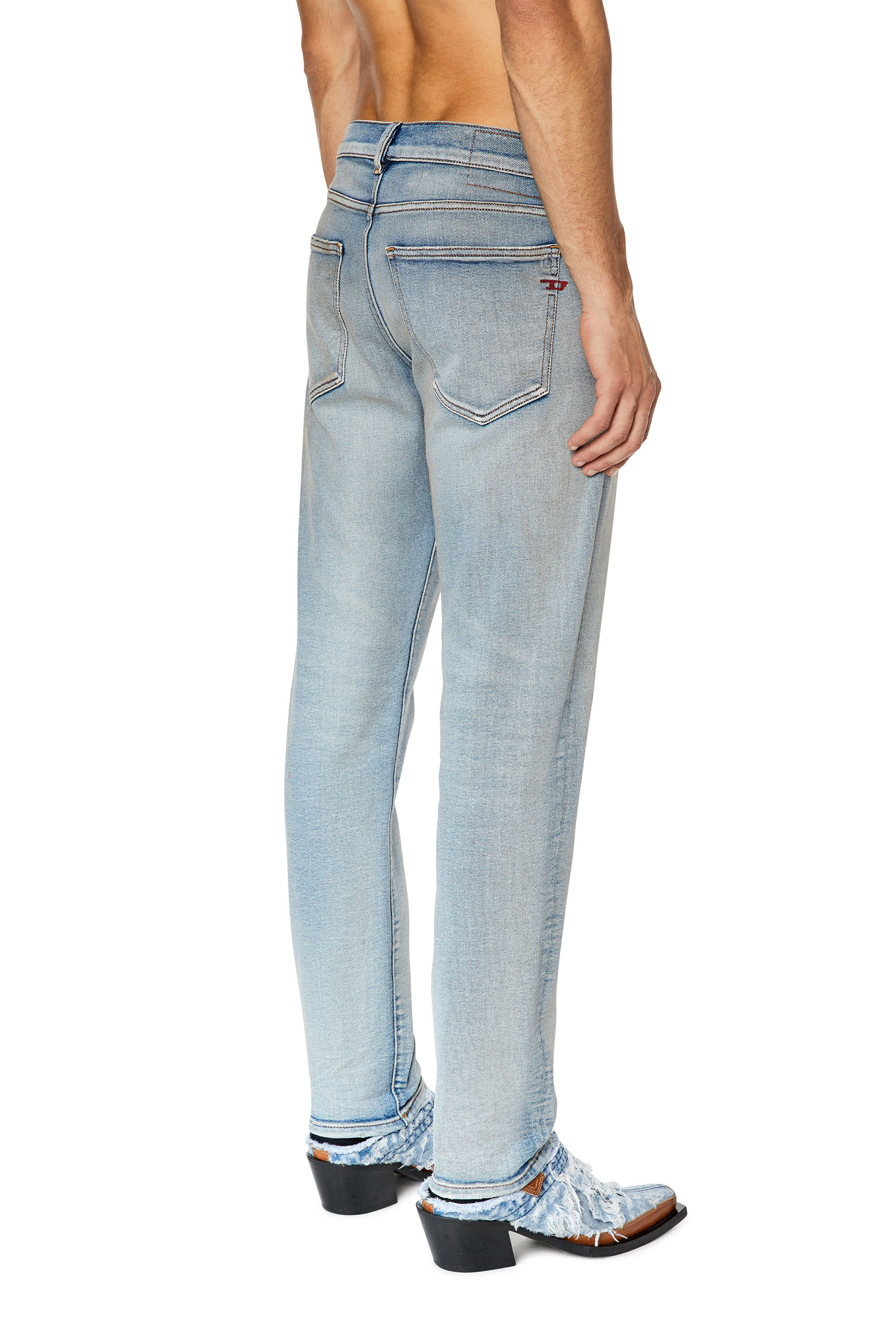 Diesel - 2019 D-Strukt 09E84 Slim Jeans, Light Blue - Image 2