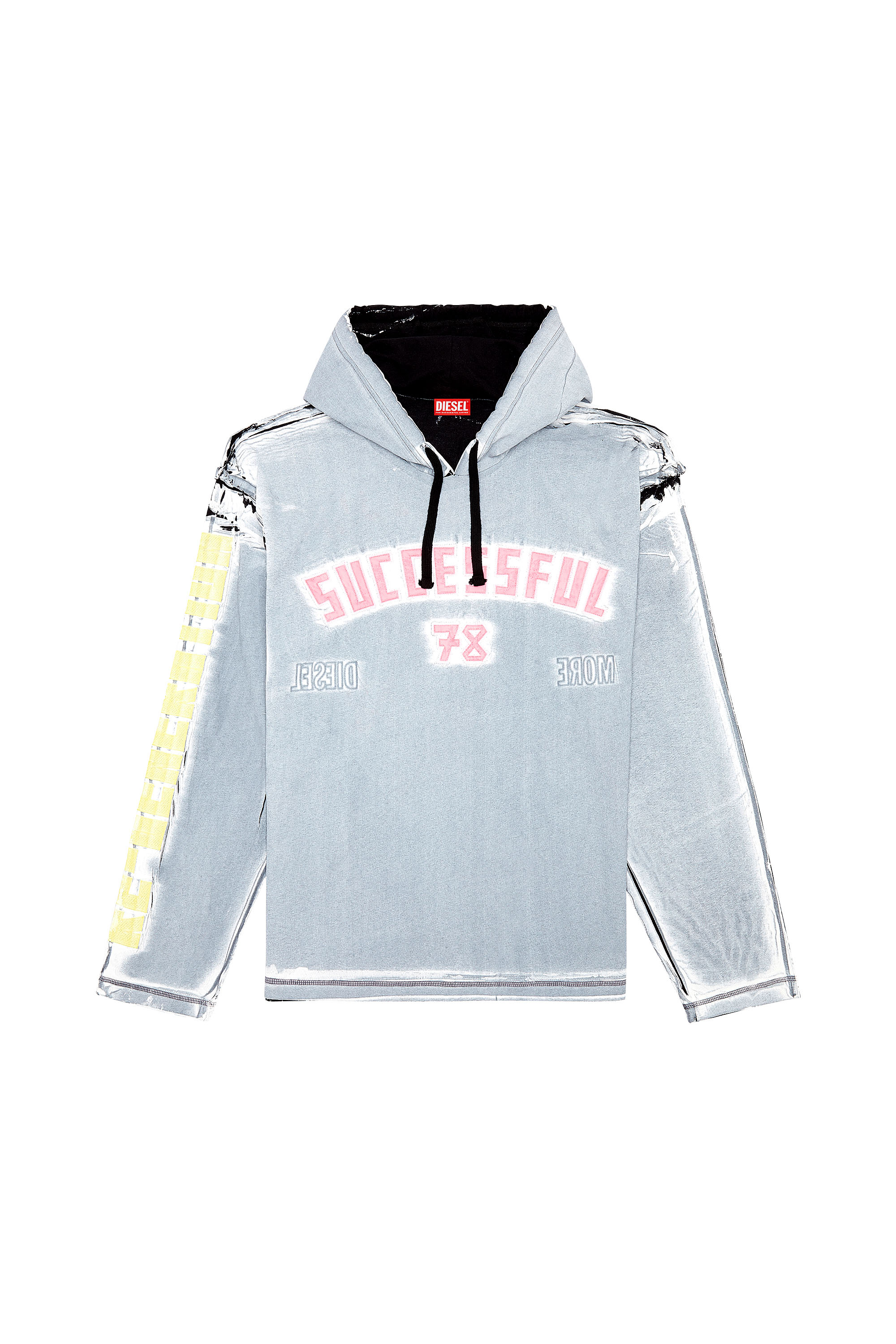 Diesel - T-NABEL-HOOD-LS, Black/Blue - Image 3