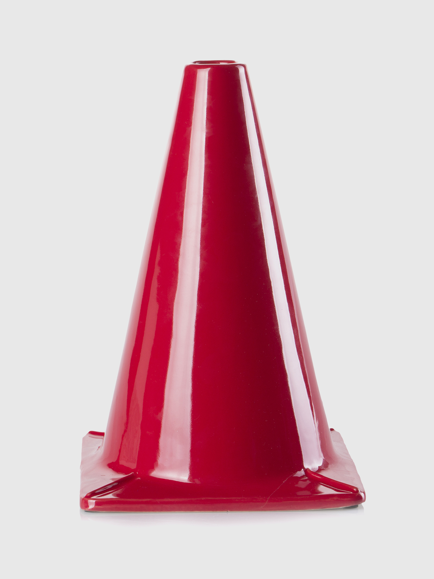 Diesel - 11055 WORK IS OVER, Unisex's Red stoneware vase cone in Fire Red - 2